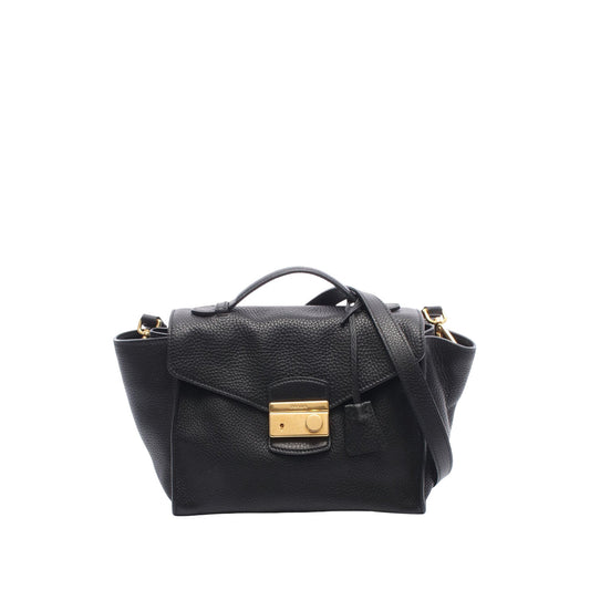 Prada Vitello Daino Soundlock Satchel