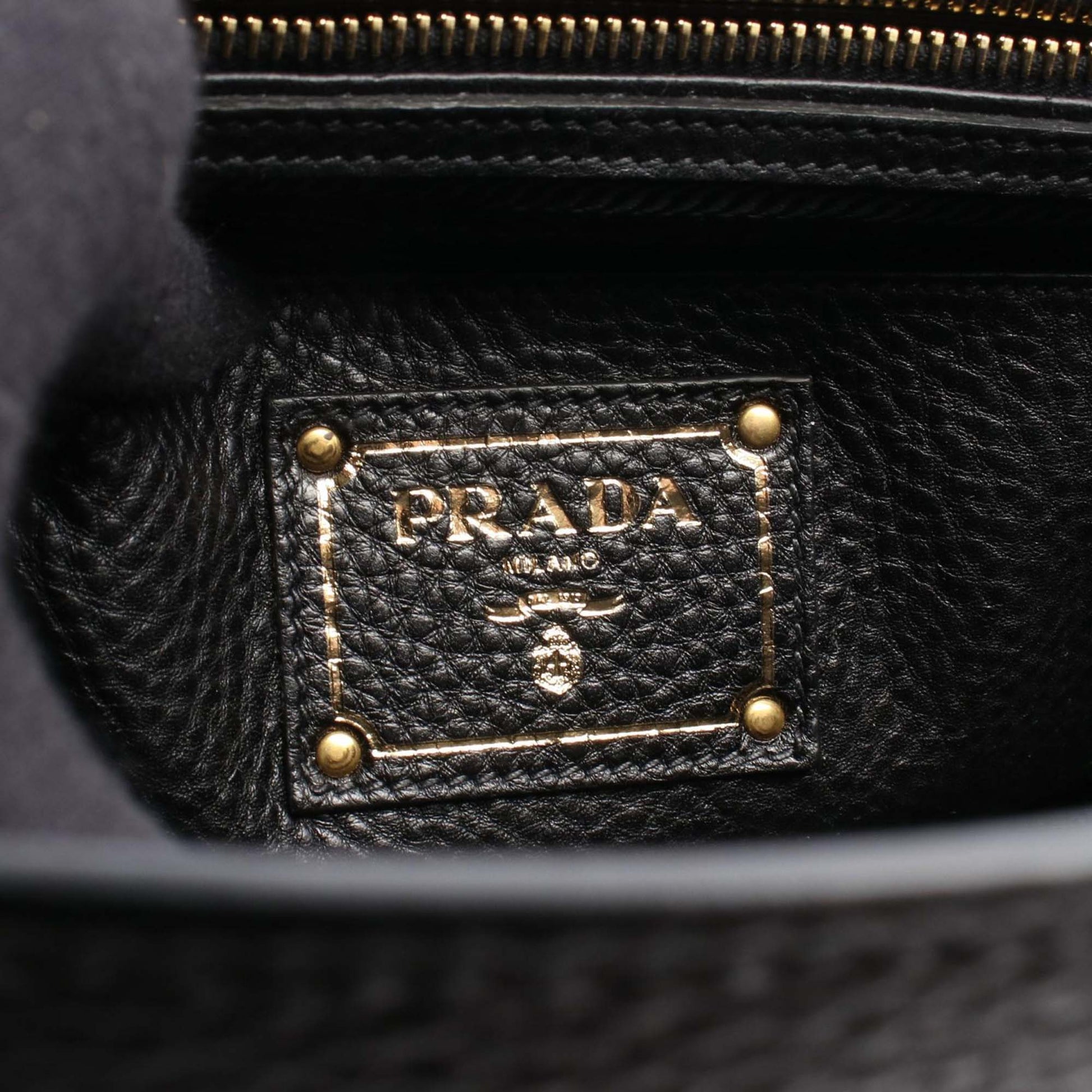 Prada Vitello Daino Soundlock Satchel