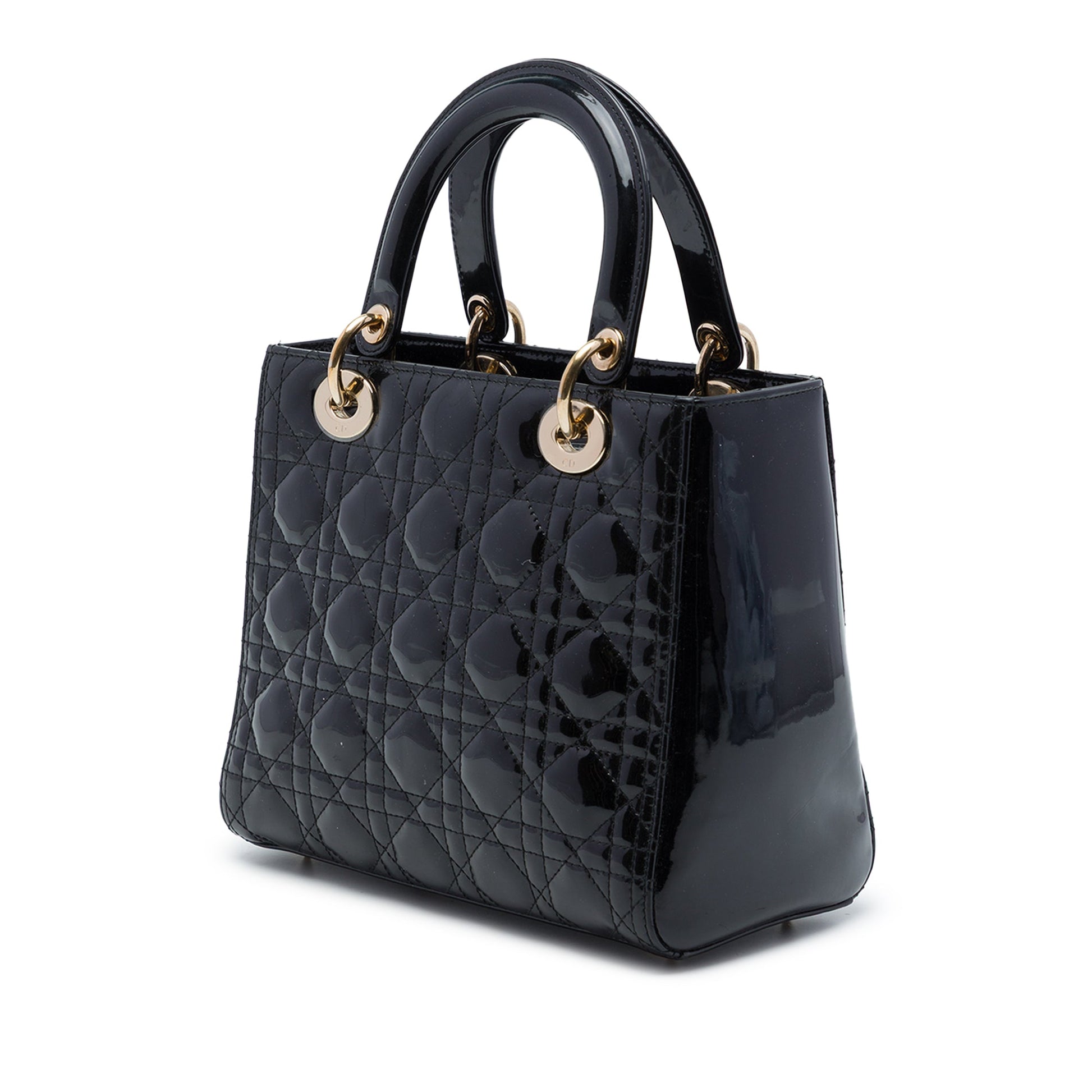 Dior Medium Patent Cannage Lady Dior