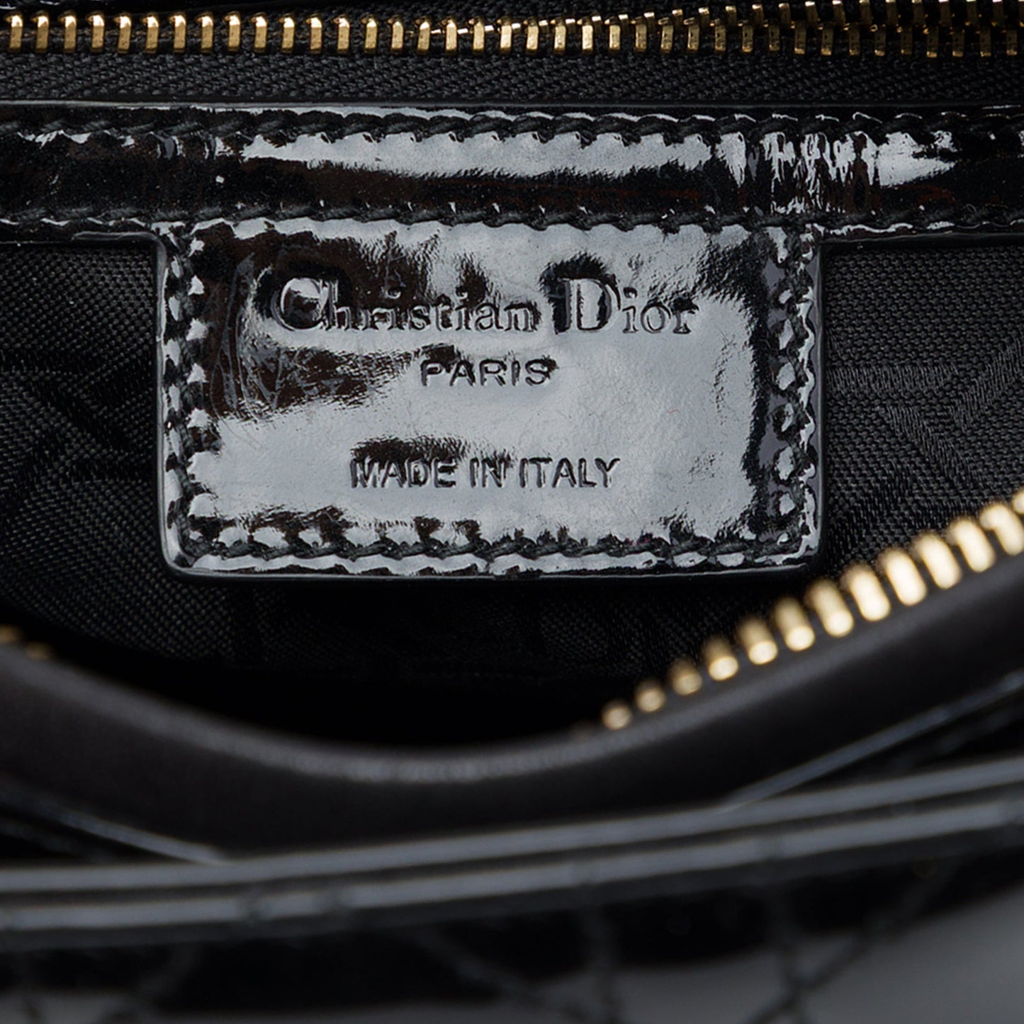 Dior Medium Patent Cannage Lady Dior