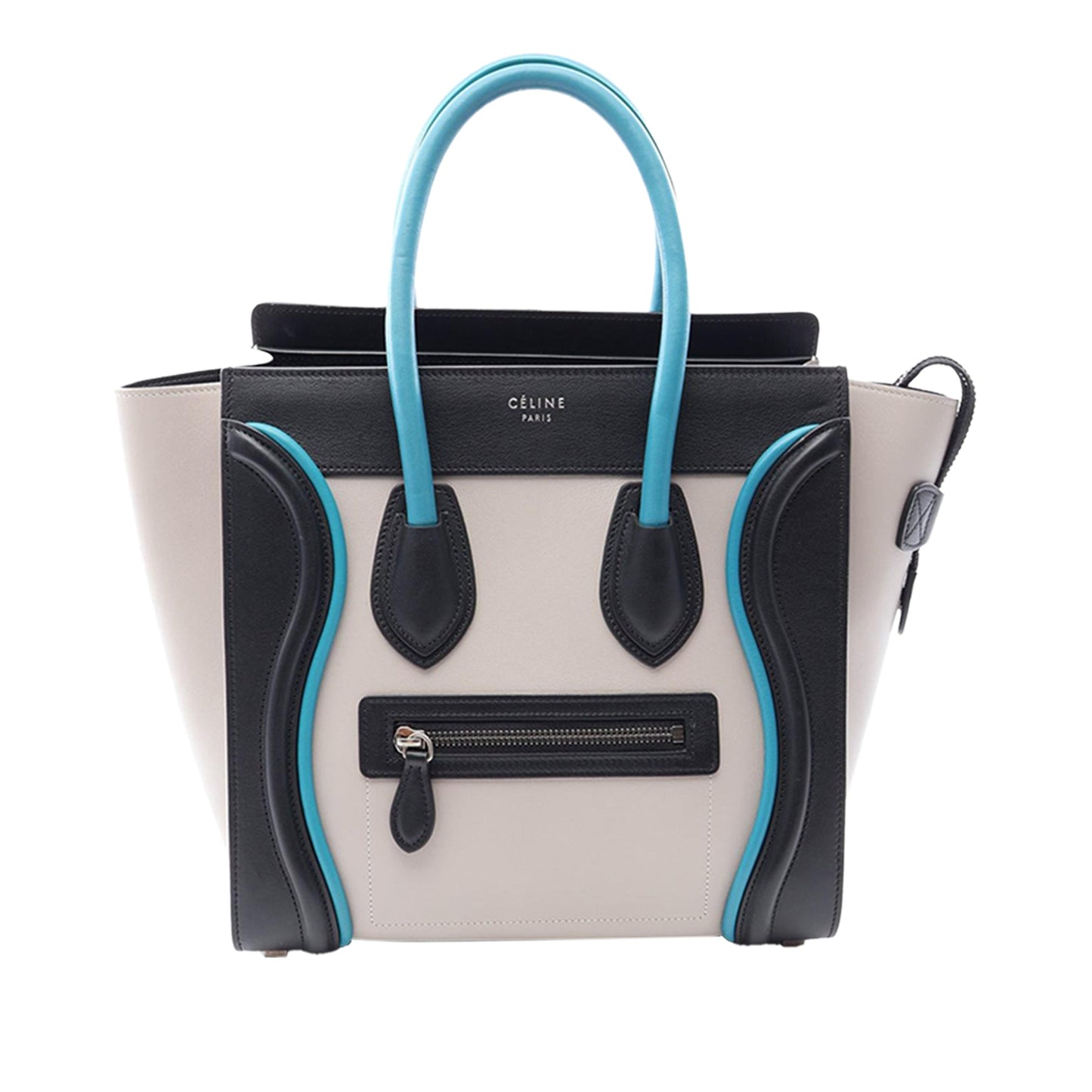 Celine Micro Tricolor Leather Luggage Tote