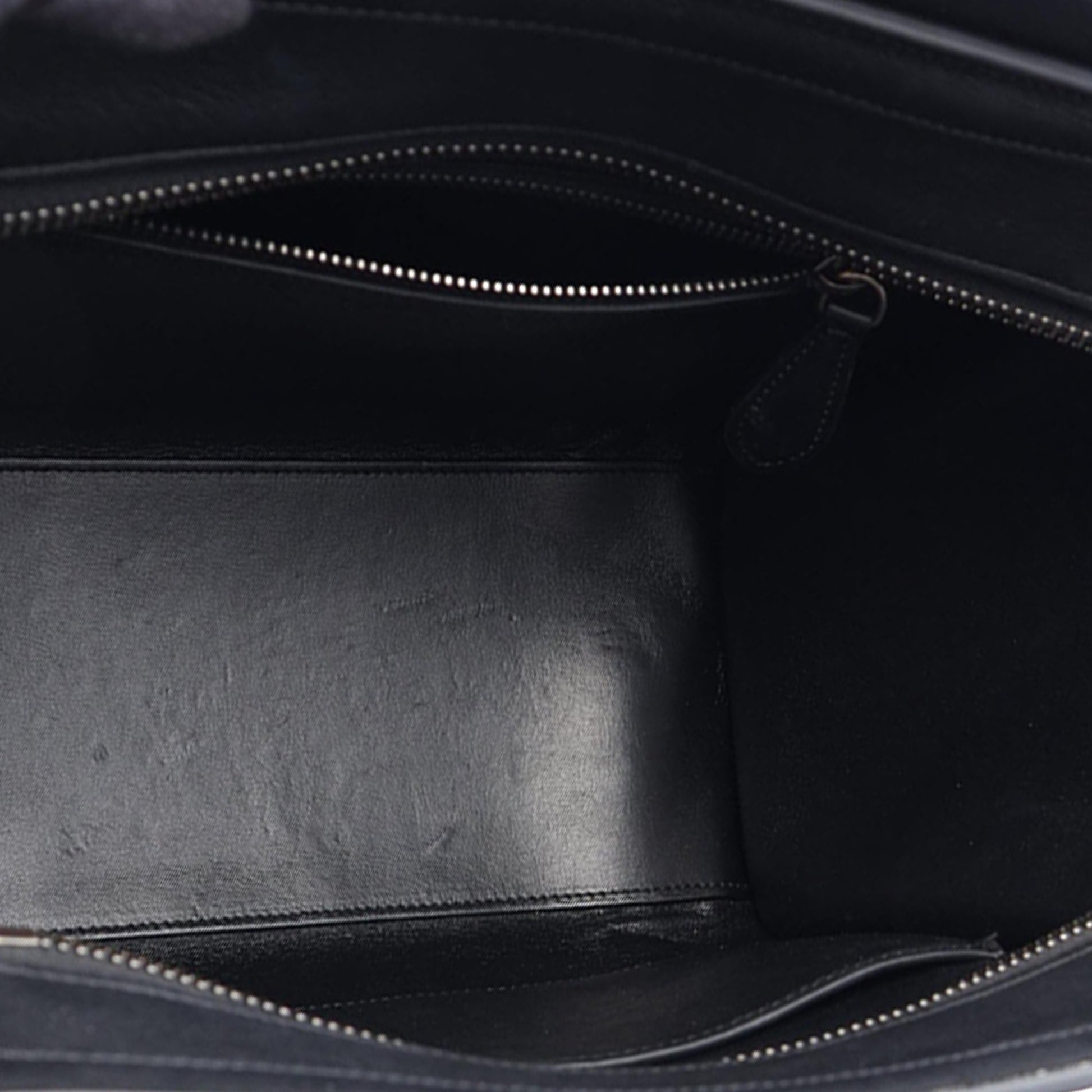 Celine Micro Tricolor Leather Luggage Tote