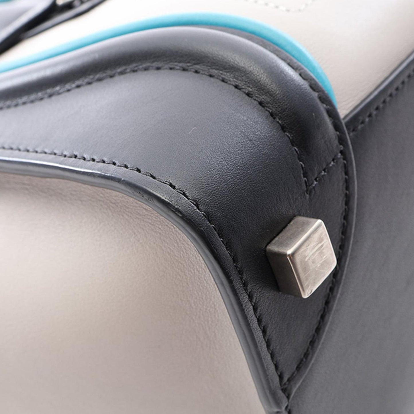 Celine Micro Tricolor Leather Luggage Tote