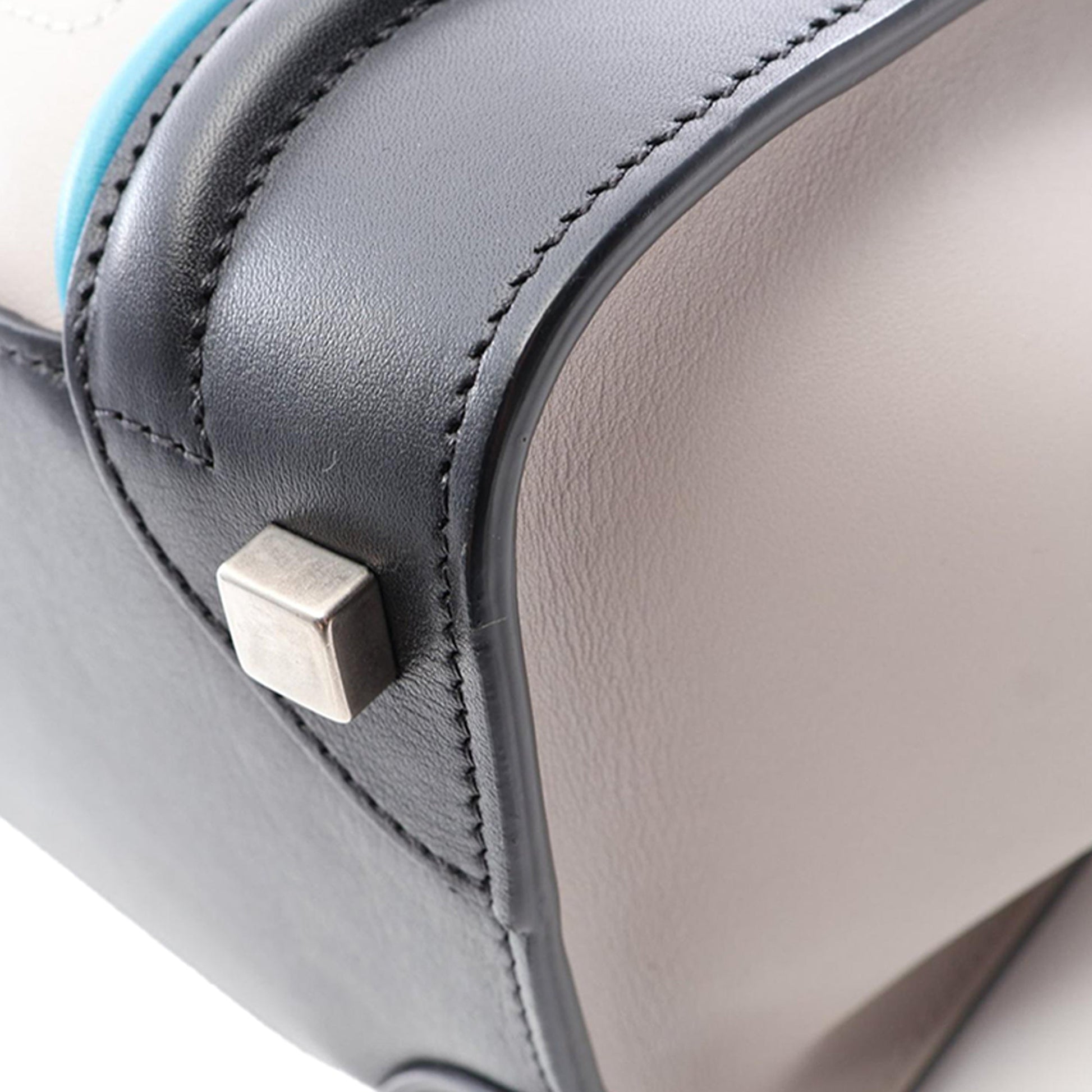 Celine Micro Tricolor Leather Luggage Tote