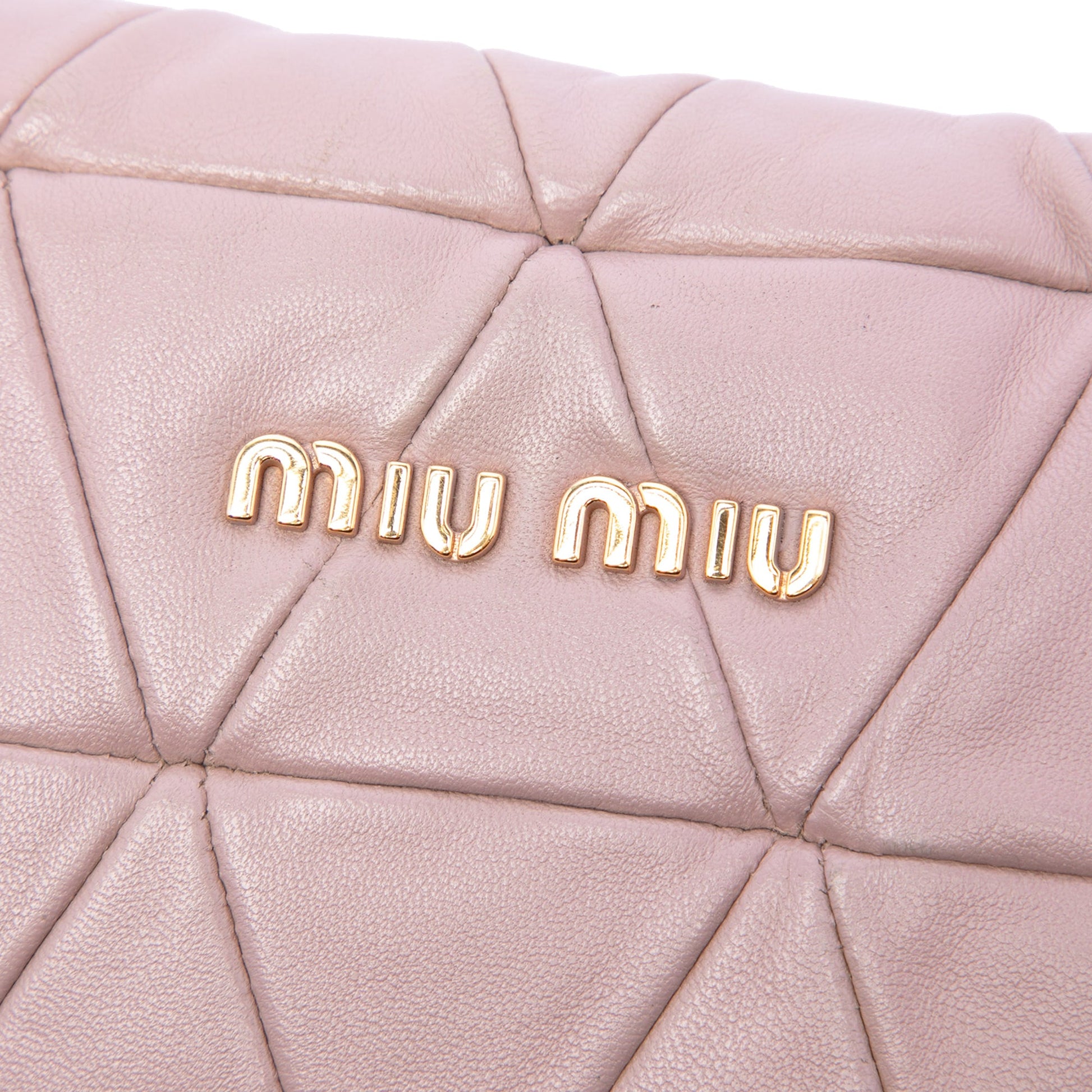 Miu Miu Studded Matelasse Nappa Shoulder Bag