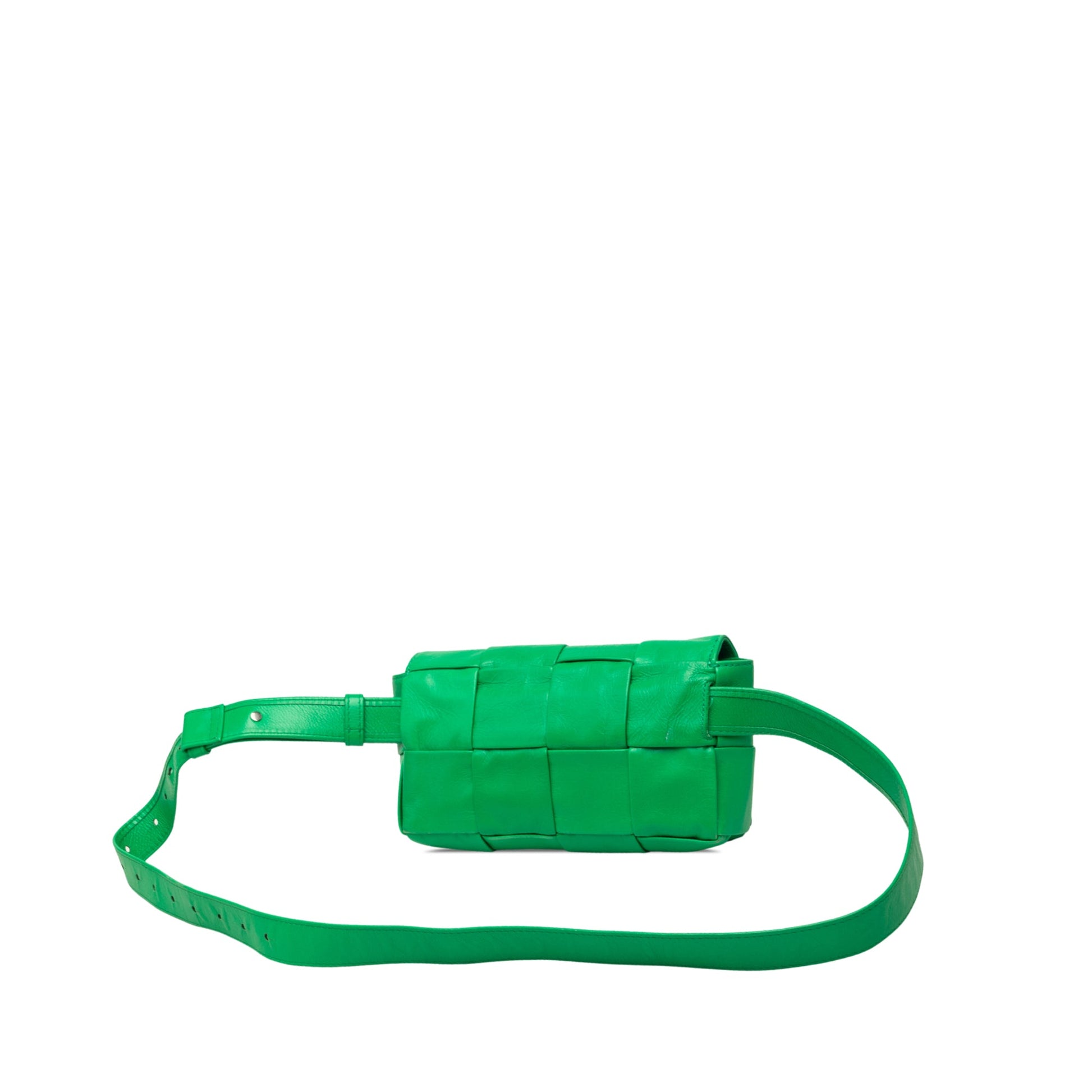 Bottega Veneta Mini Paper Calfskin Intrecciato Cassette Belt Bag