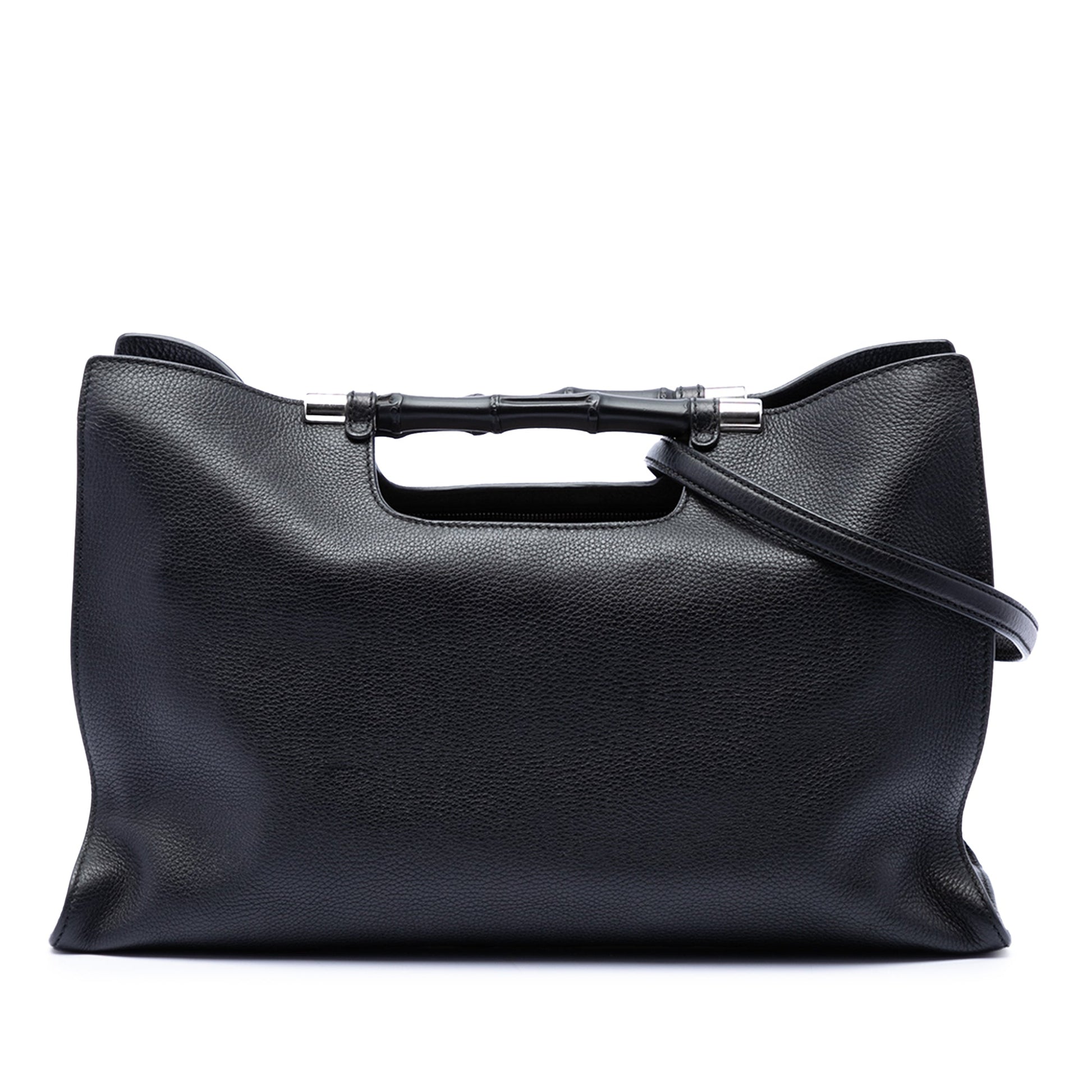 Gucci Medium Calfskin Bamboo Daily Shopper Satchel