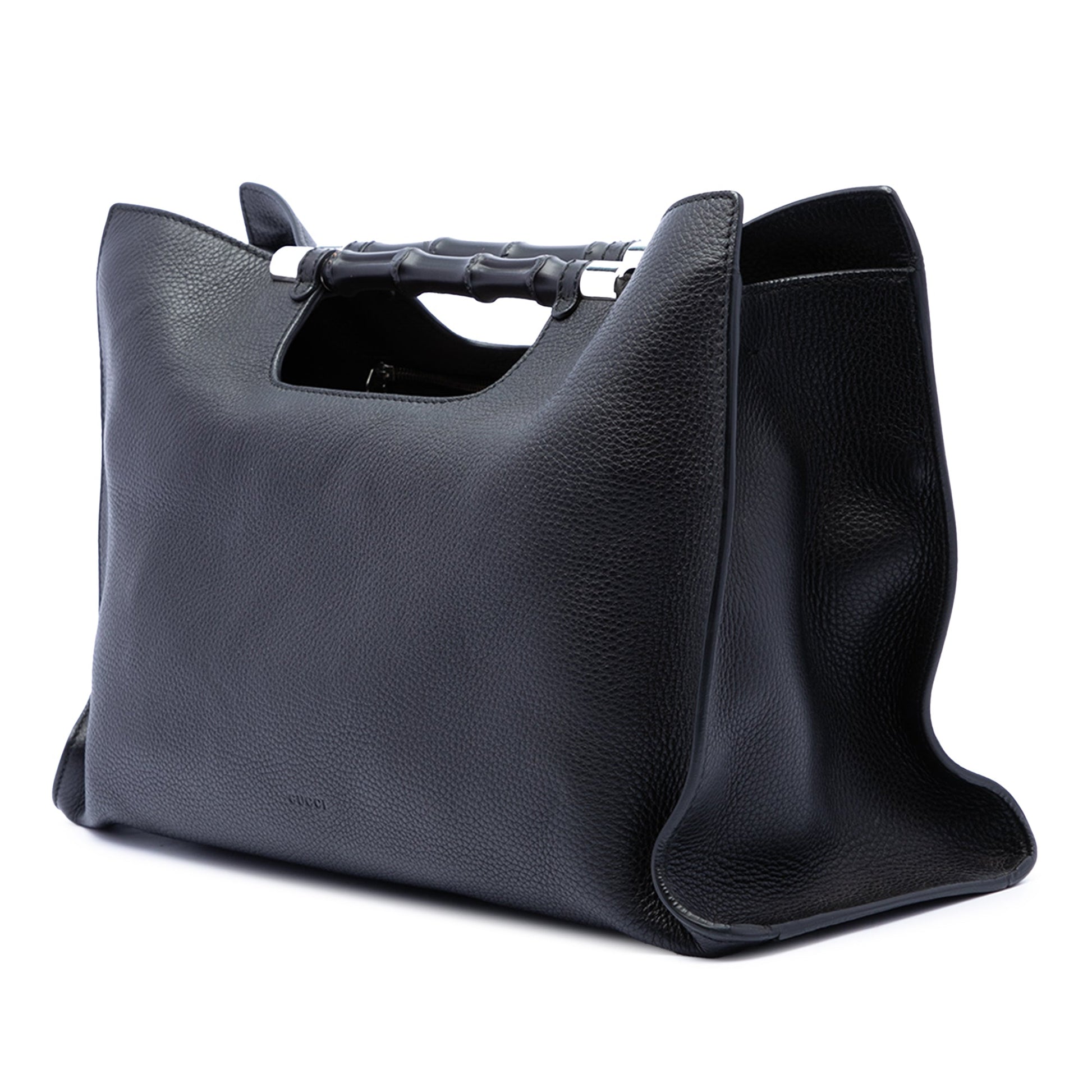 Gucci Medium Calfskin Bamboo Daily Shopper Satchel