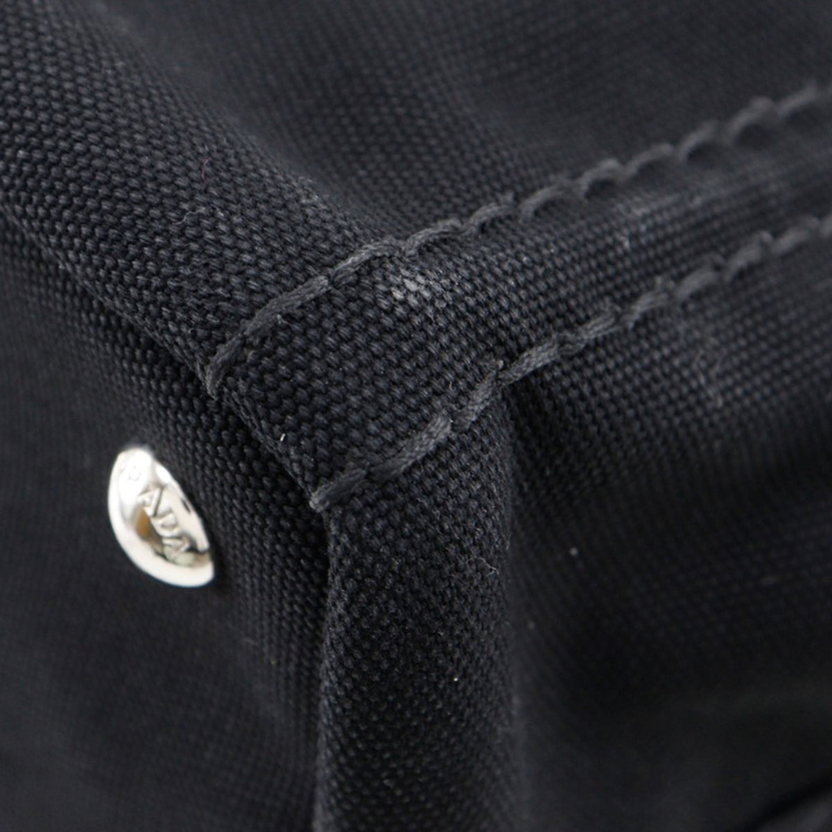 Prada Canvas Wood Handle Canapa Logo Satchel