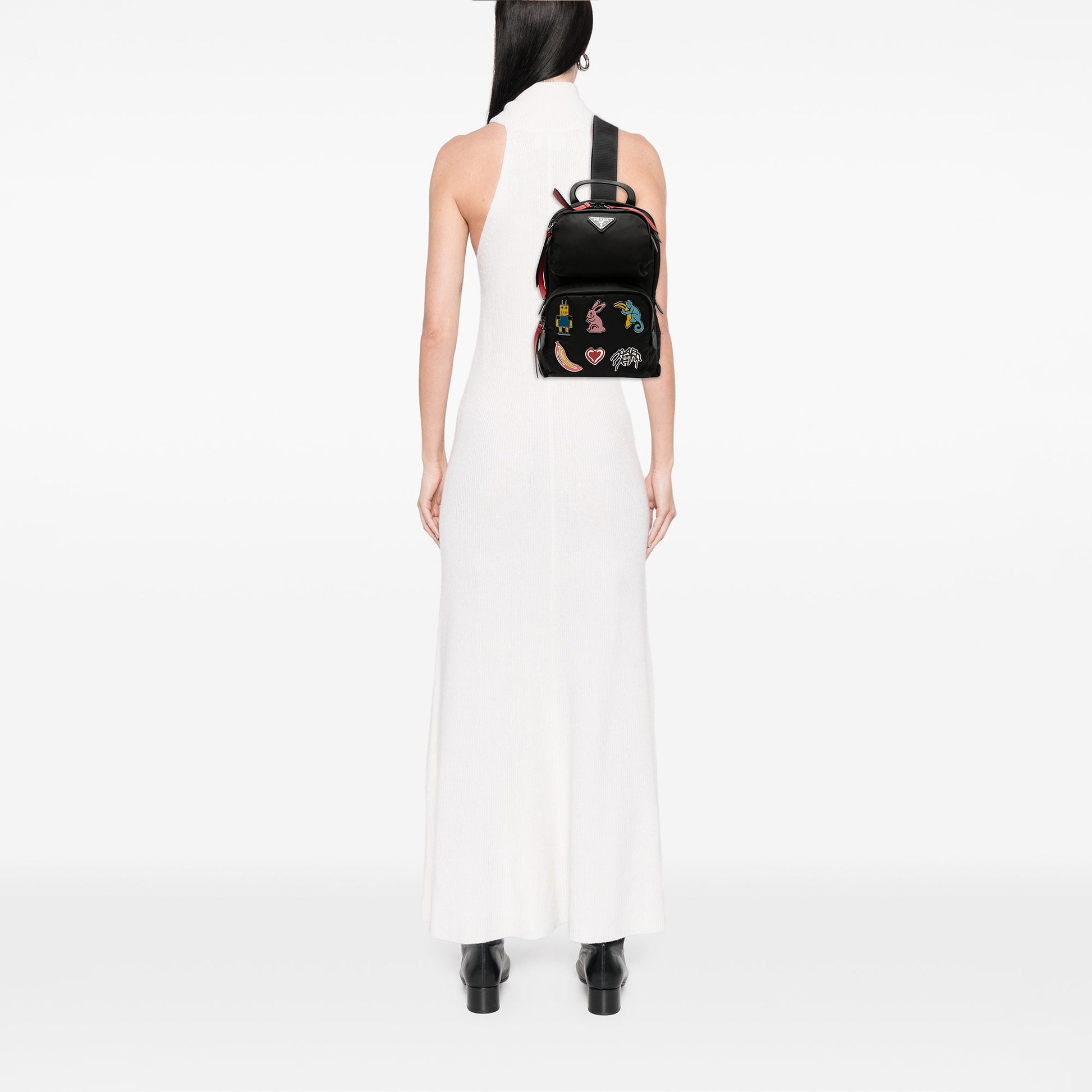 Prada Tessuto Robot Fluo Sling Backpack