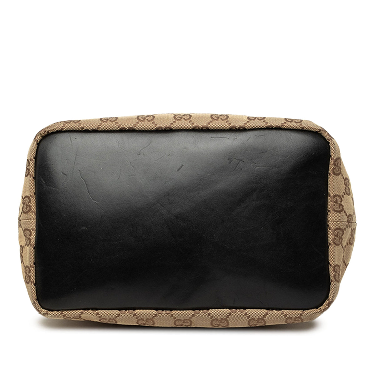 Gucci GG Canvas Bamboo Shoulder Bag — Beige