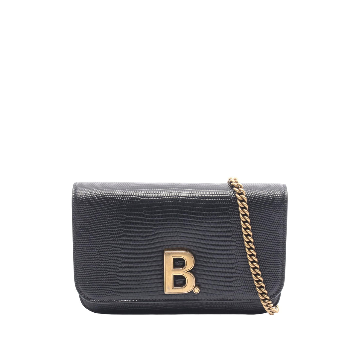 Balenciaga Embossed Leather B Dot Chain Bag