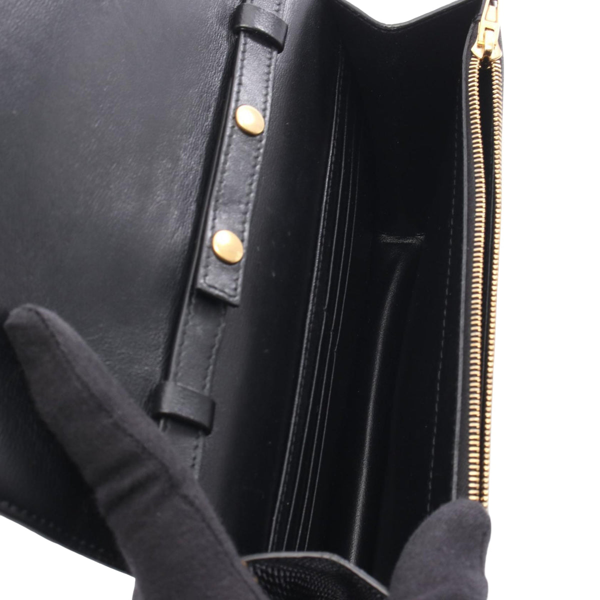 Balenciaga Embossed Leather B Dot Chain Bag