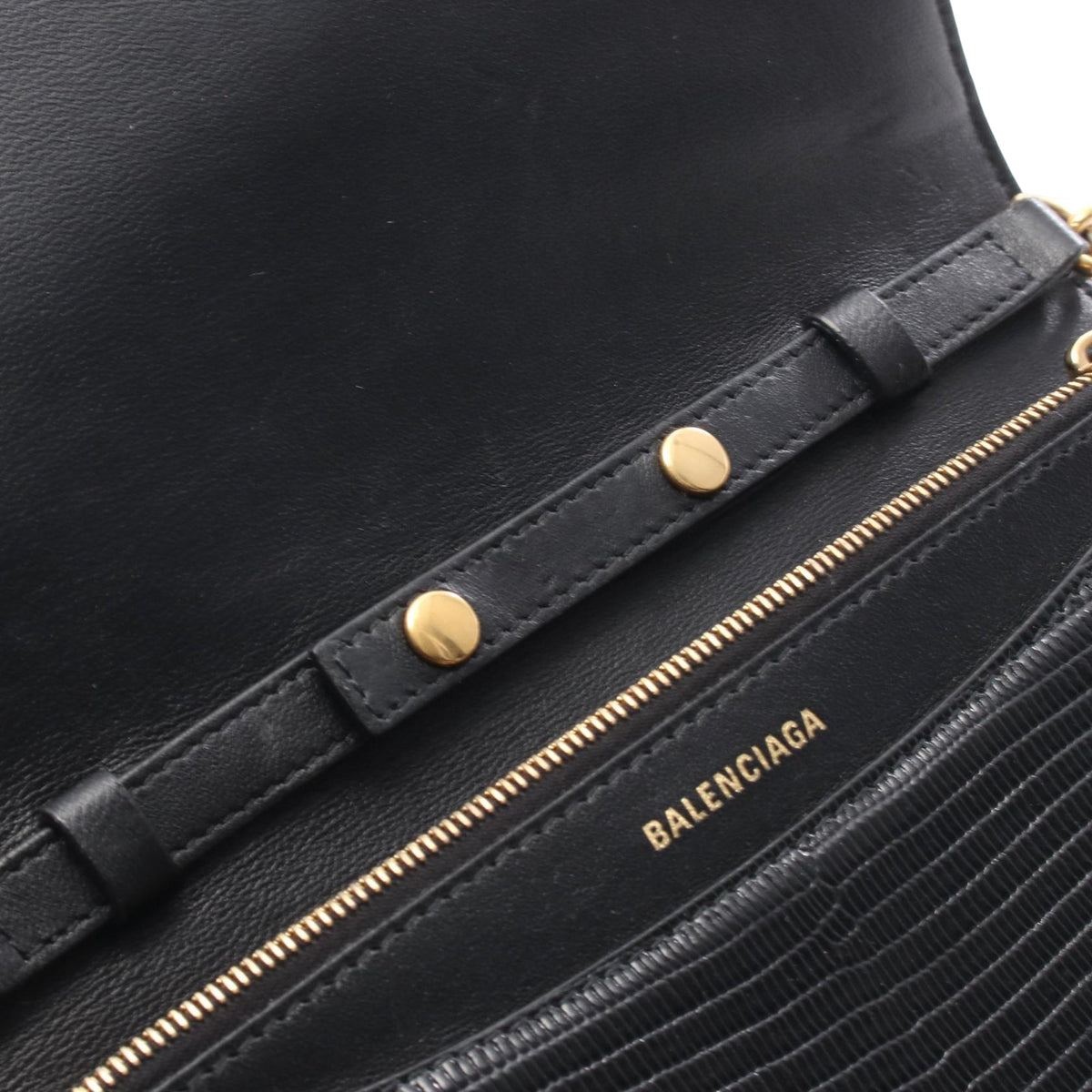 Balenciaga Embossed Leather B Dot Chain Bag