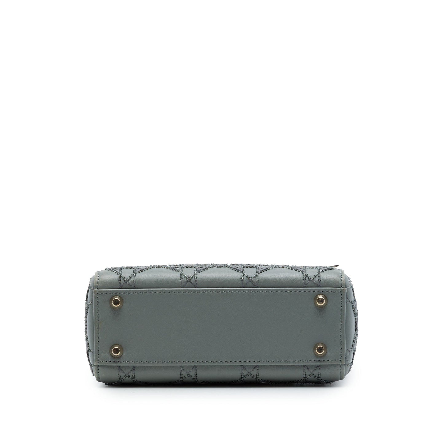 Dior Mini Calfskin Cannage Beaded Lady Dior