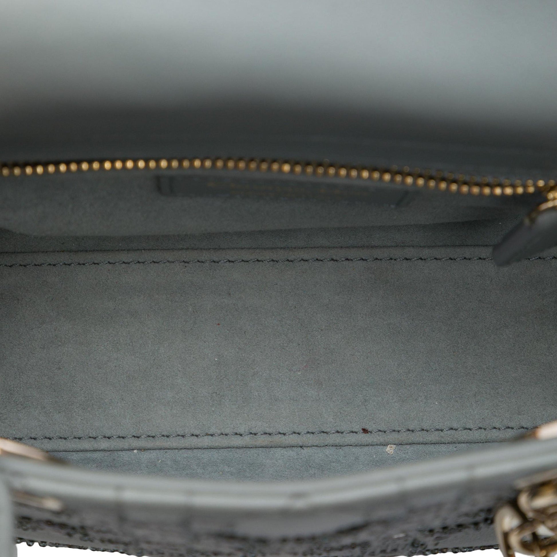 Dior Mini Calfskin Cannage Beaded Lady Dior