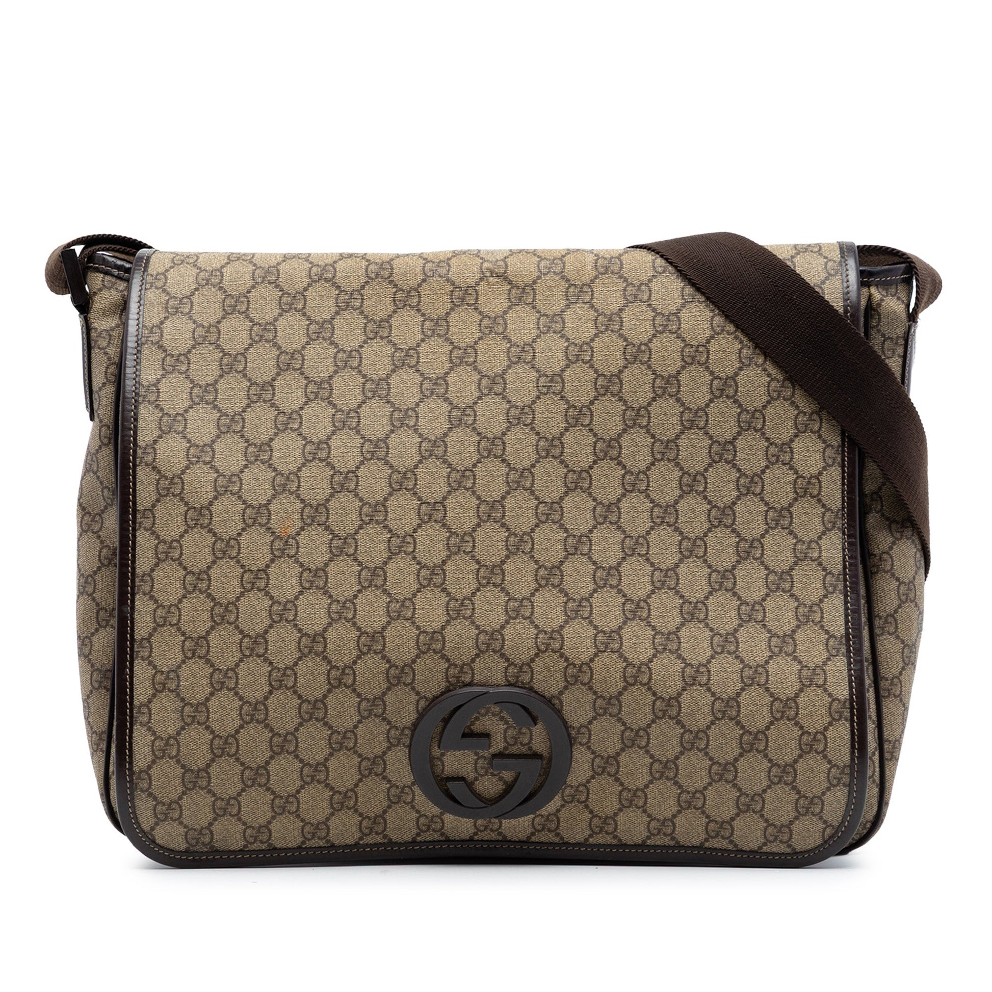Large GG Supreme Interlocking G Messenger Bag