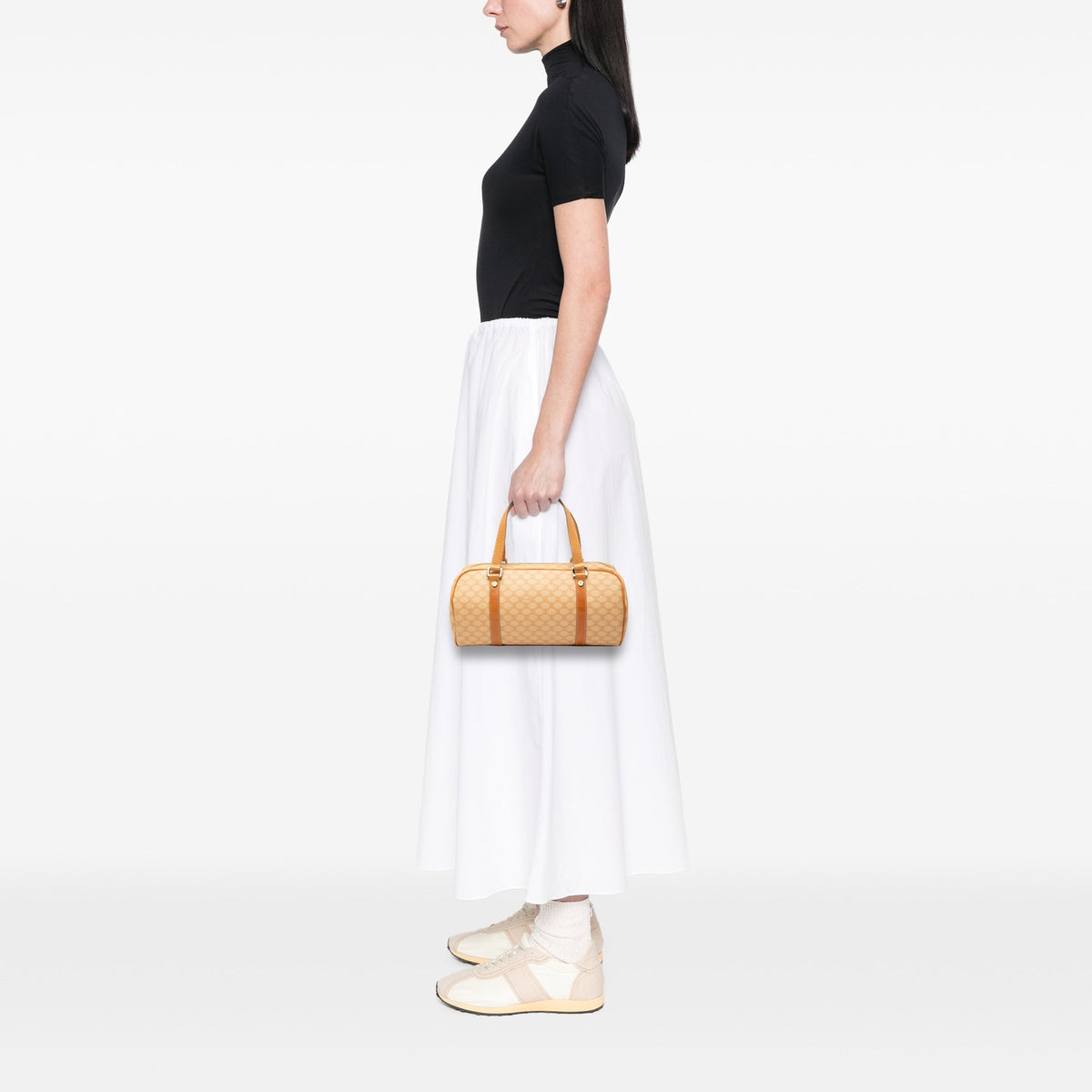 Celine Macadam Coated Canvas Handbag