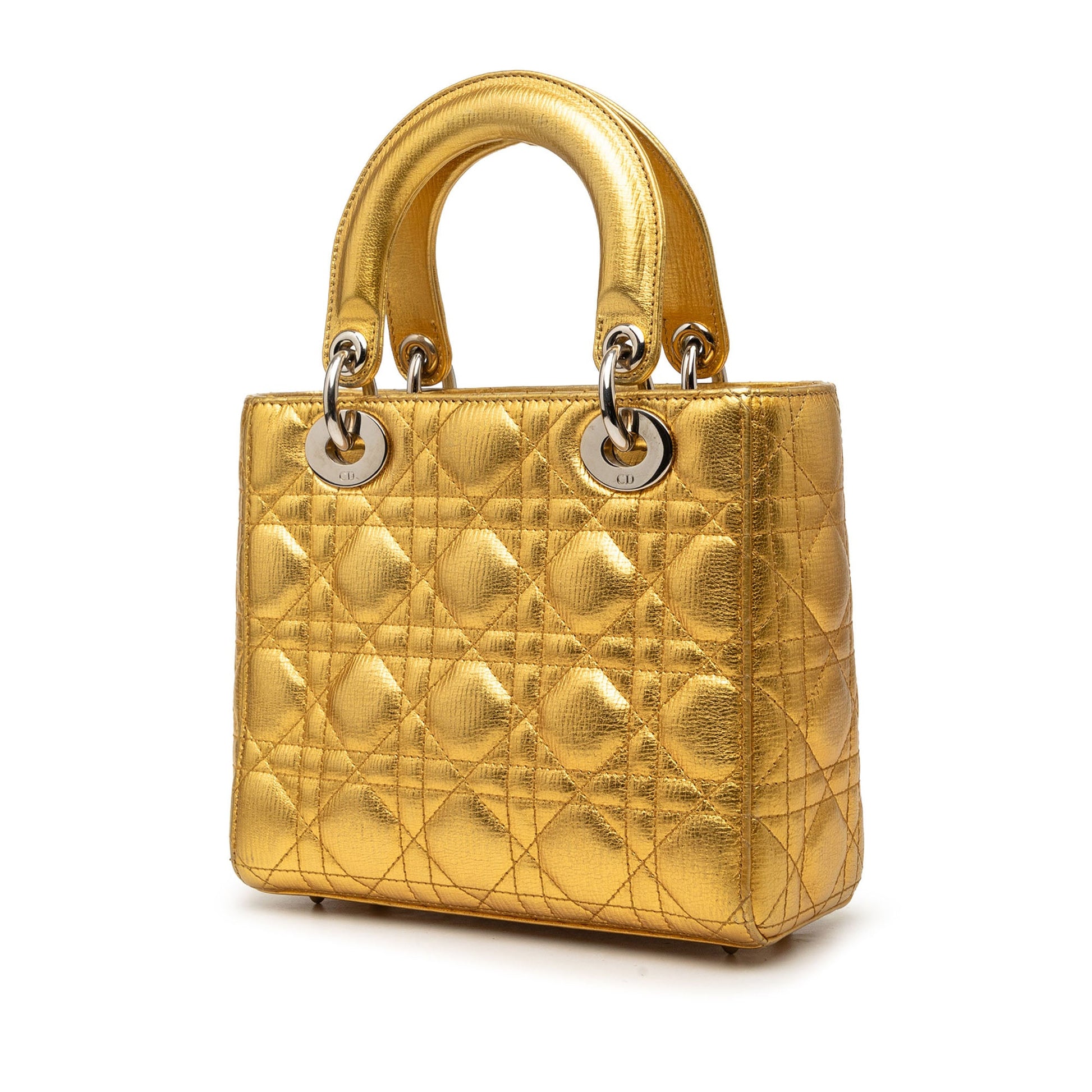 Dior Small Metallic Grained Calfskin Cannage My ABCDior Lady Dior
