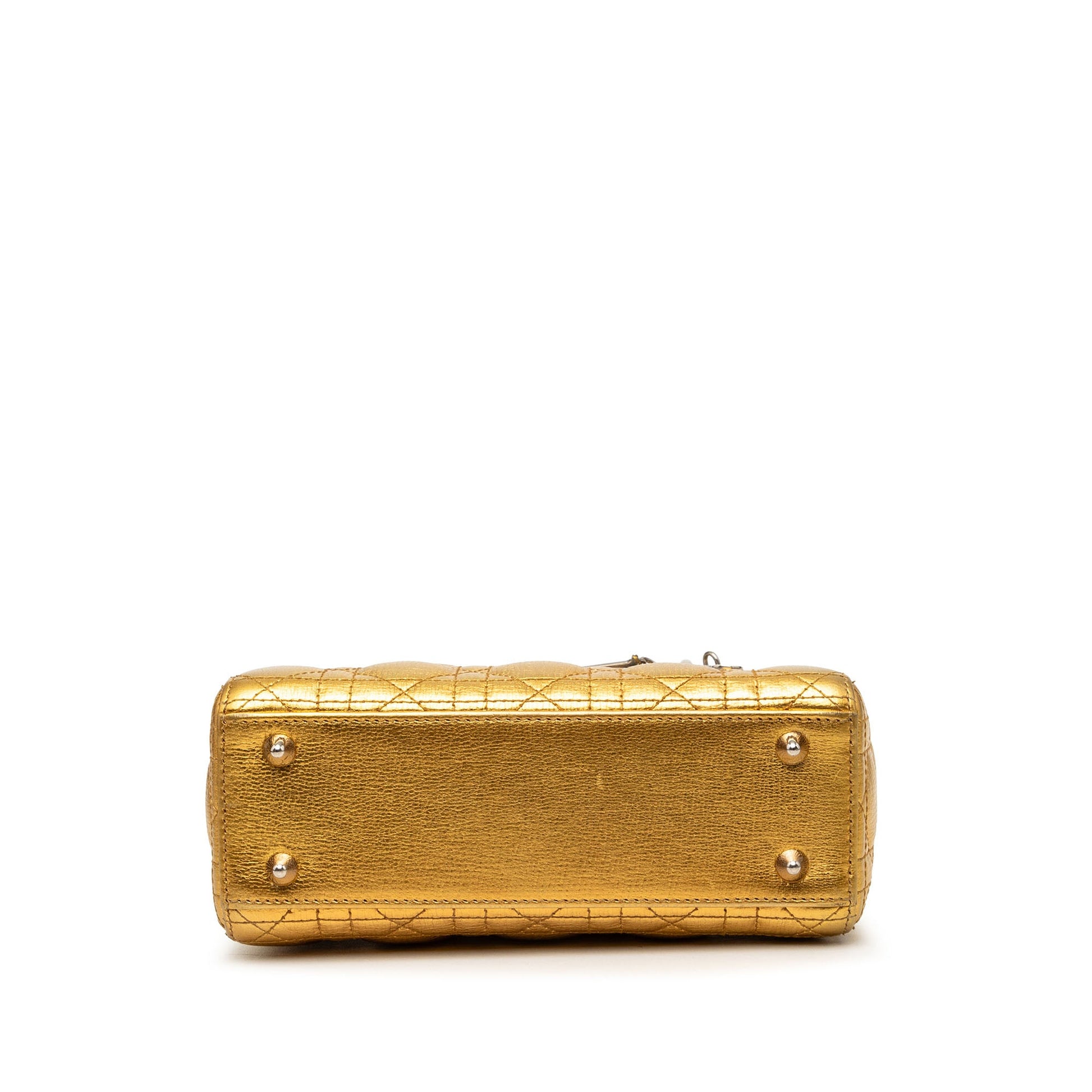 Dior Small Metallic Grained Calfskin Cannage My ABCDior Lady Dior