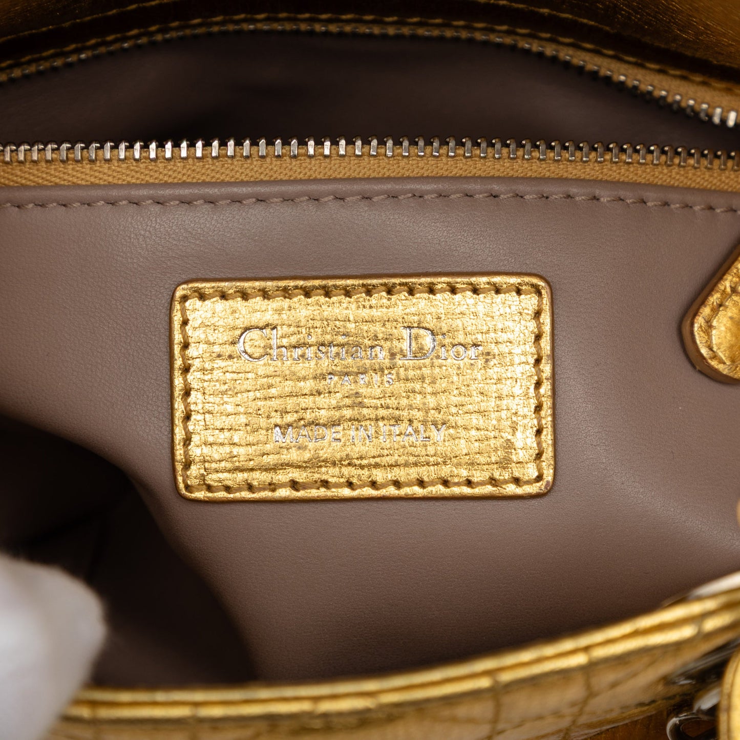 Dior Small Metallic Grained Calfskin Cannage My ABCDior Lady Dior