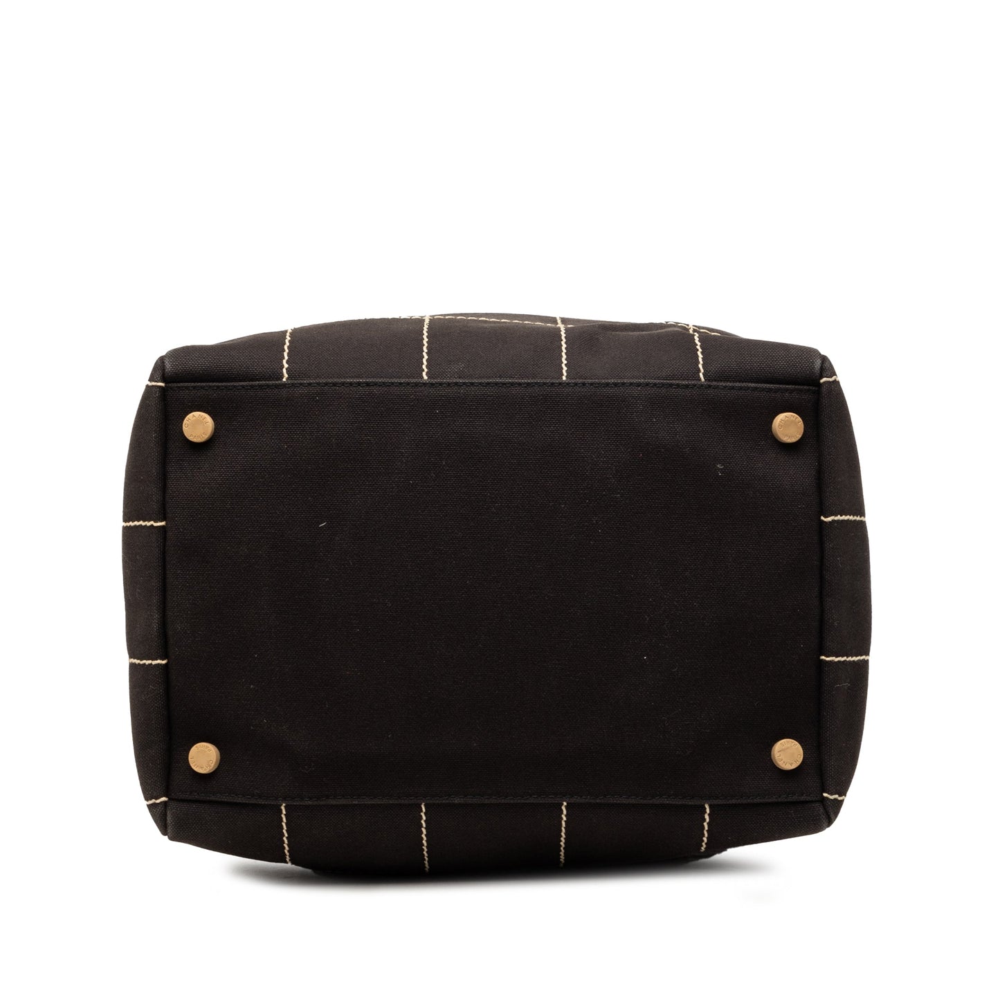 Chanel CC Chocolate Bar Canvas Wild Stitch Boston Bag