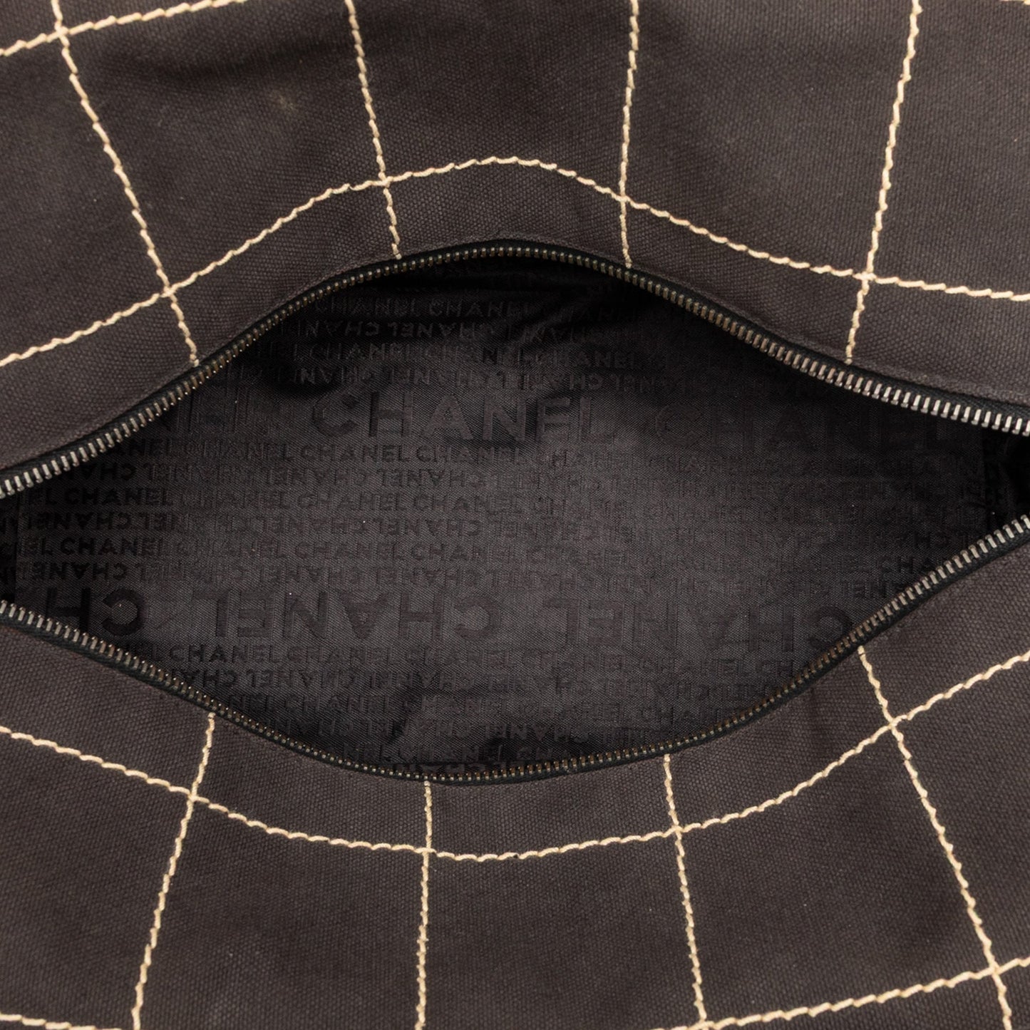 Chanel CC Chocolate Bar Canvas Wild Stitch Boston Bag