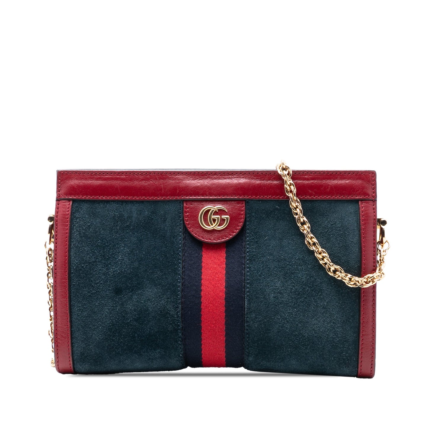 Gucci Small Suede Web Ophidia Chain Crossbody