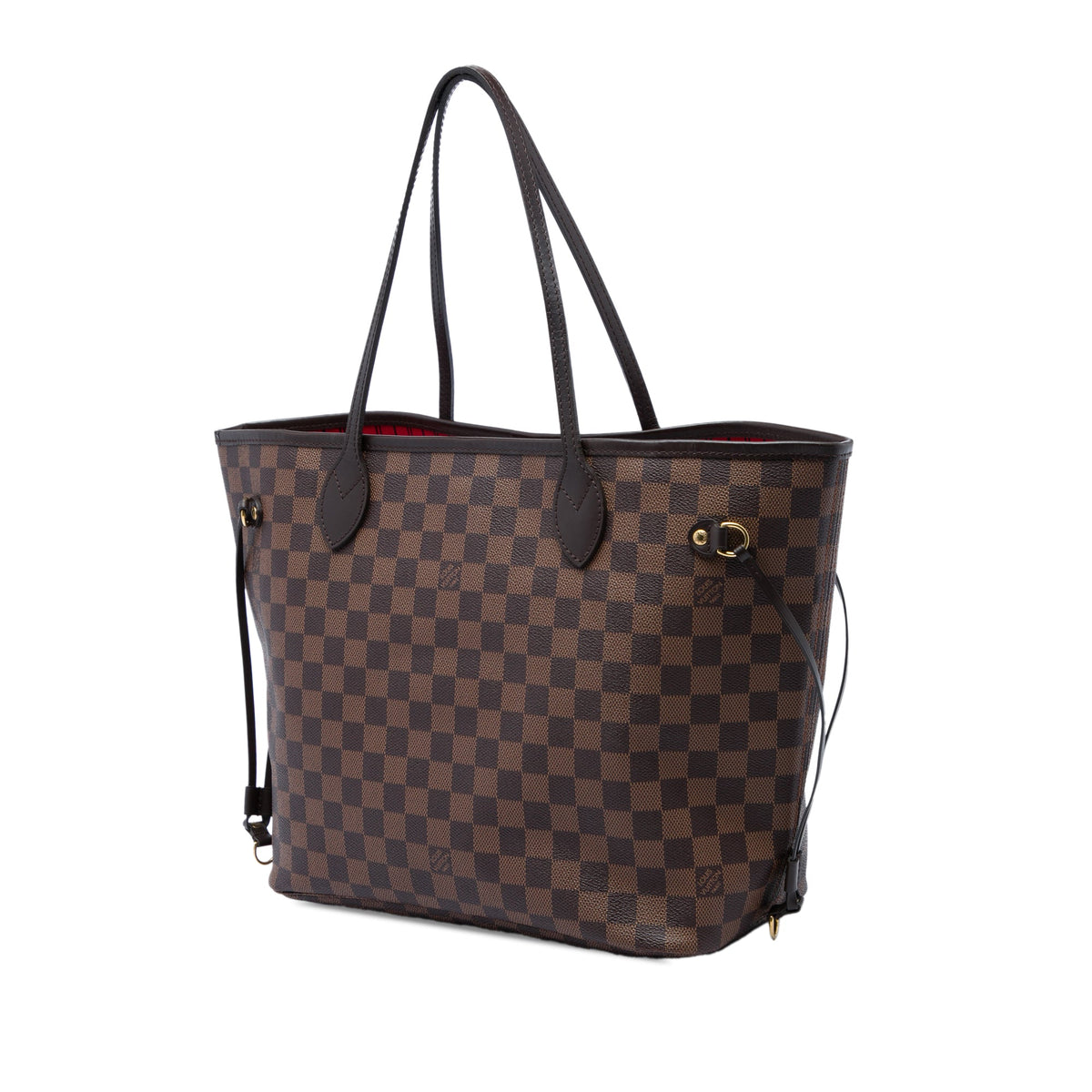 Louis Vuitton Damier Ebene Neverfull MM — Brown