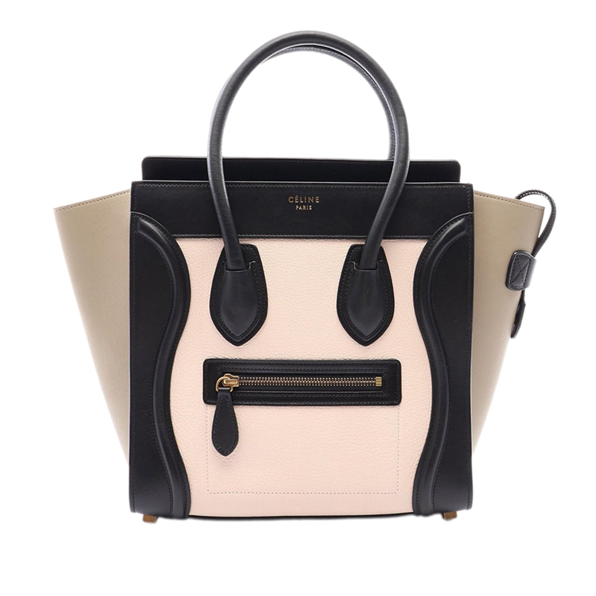 Celine Micro Tricolor Leather Luggage Tote