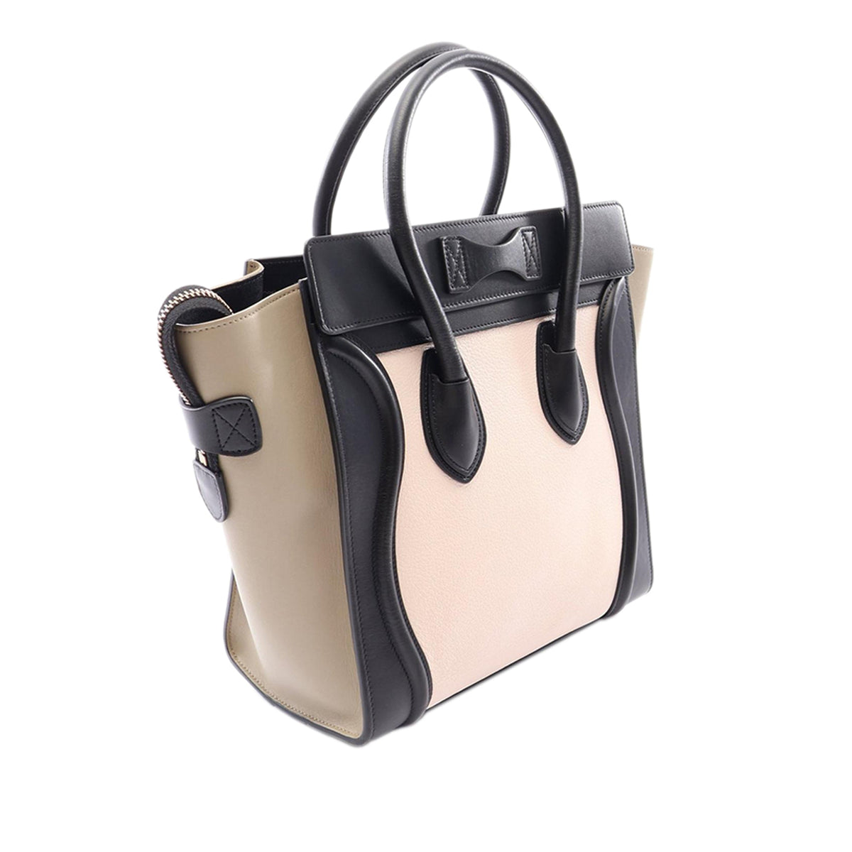 Celine Micro Tricolor Leather Luggage Tote