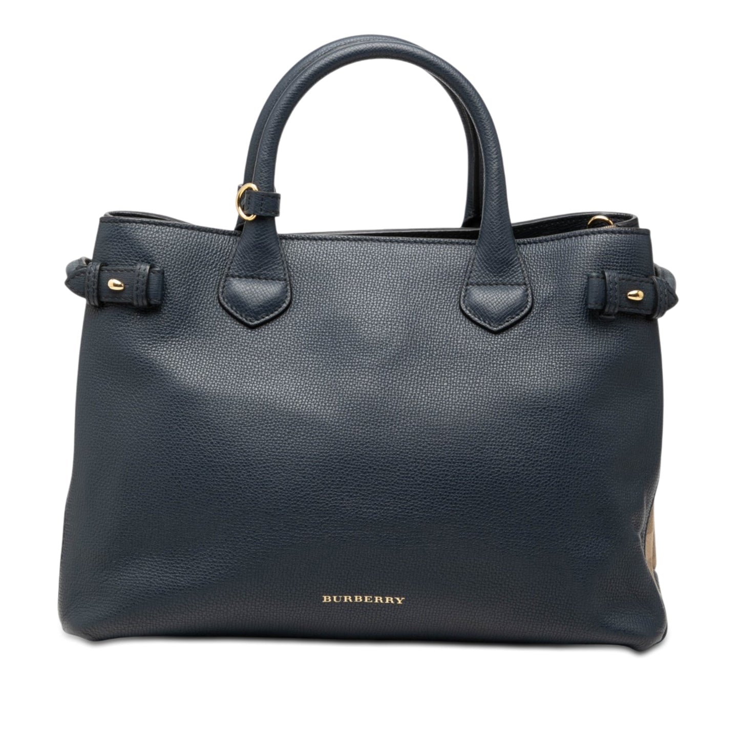 Burberry Medium Leather and House Check Banner Satchel