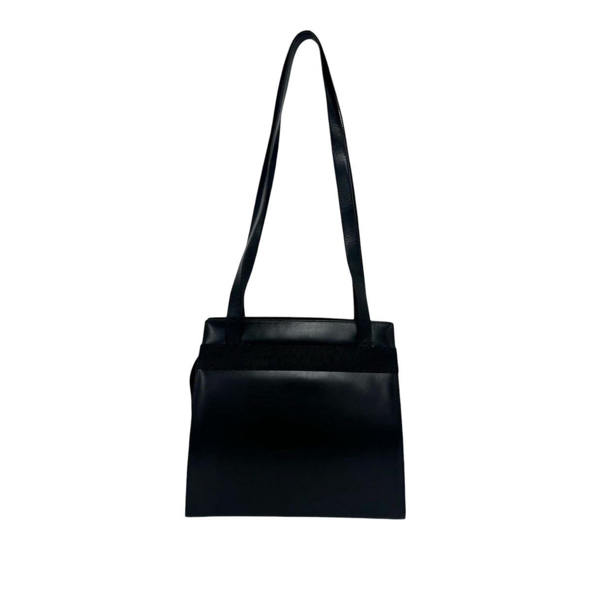 Ferragamo Leather Vara Tote — Black
