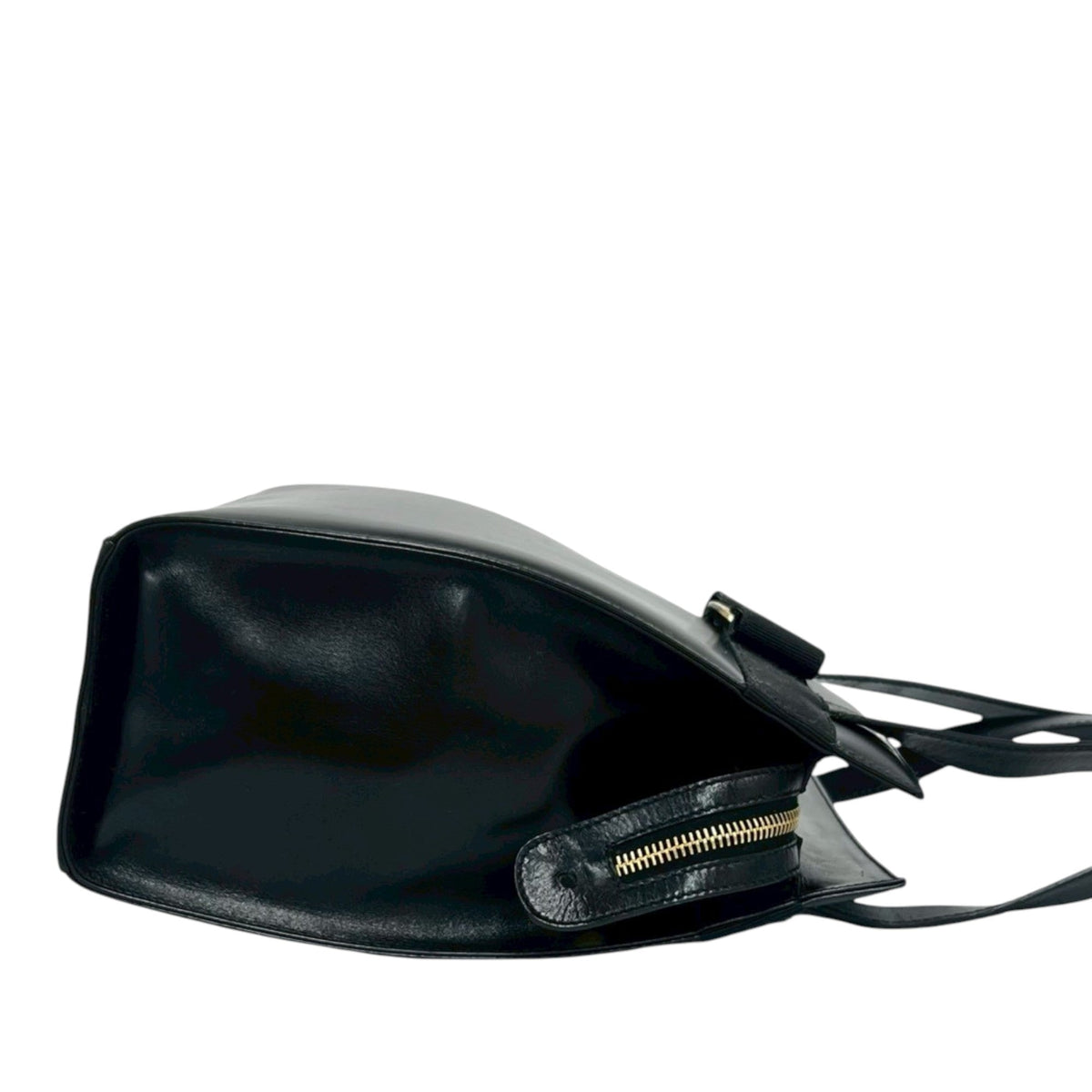 Ferragamo Leather Vara Tote — Black