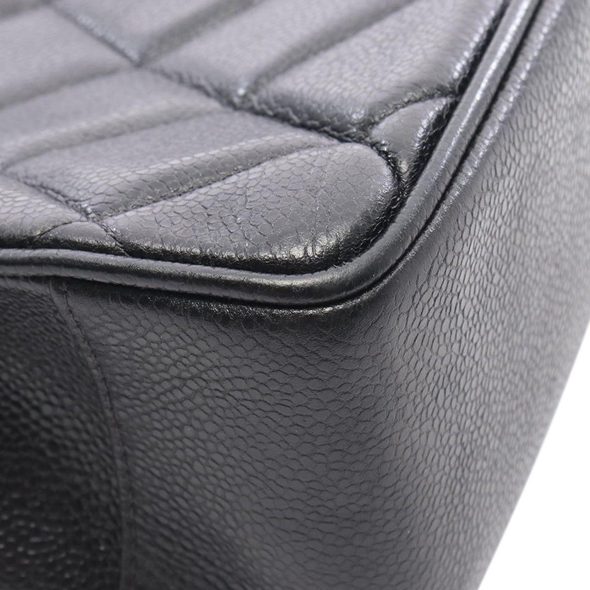 Chanel CC Quilted Caviar Tote — Black