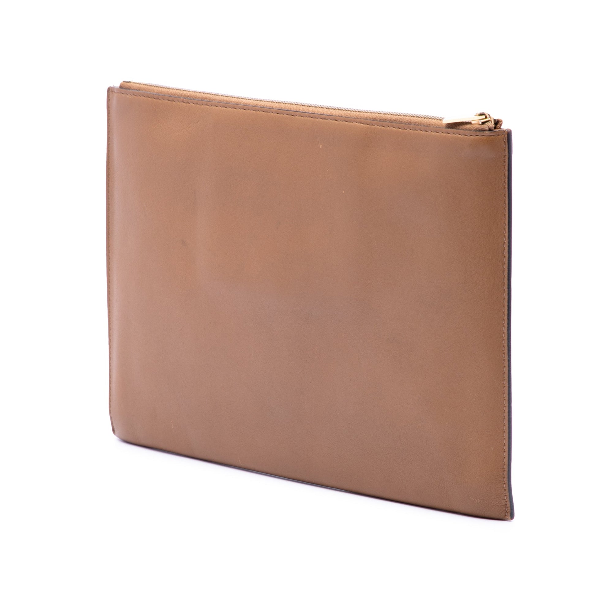 Celine Tricolor Leather Pocket Envelope Zip Clutch