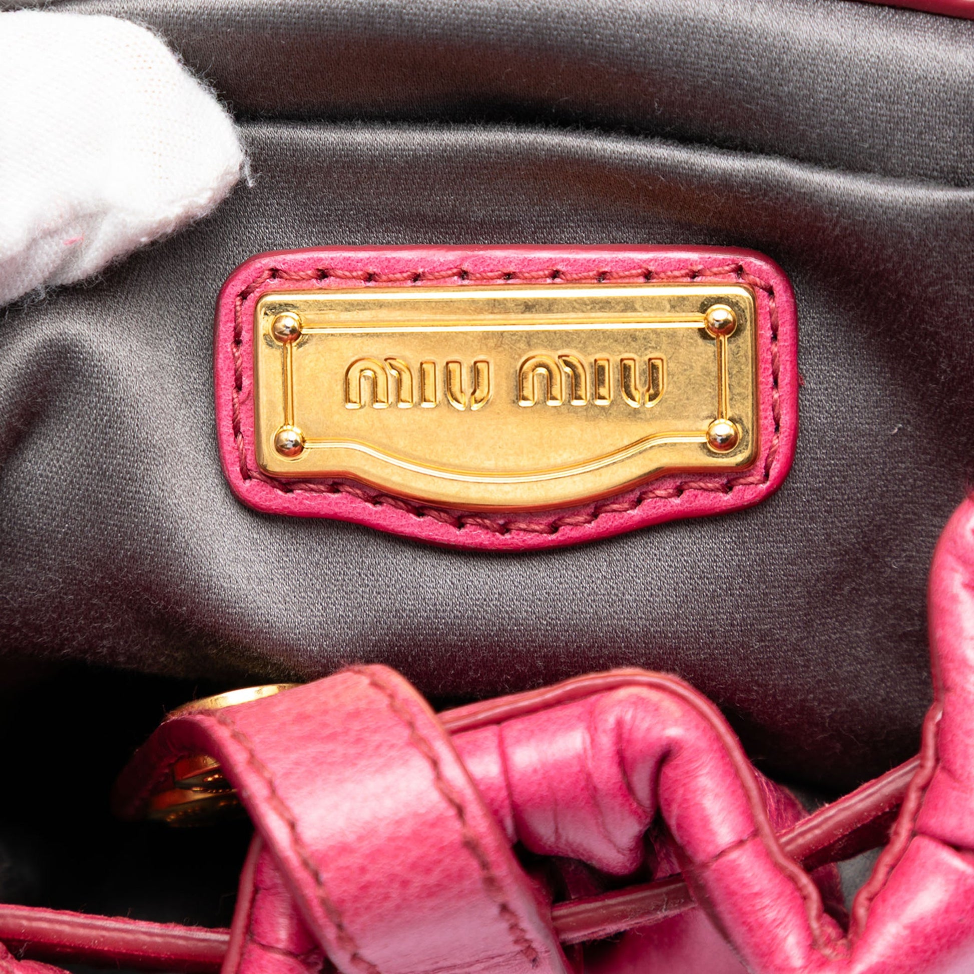 Miu Miu Matelasse Nappa Coffer Satchel