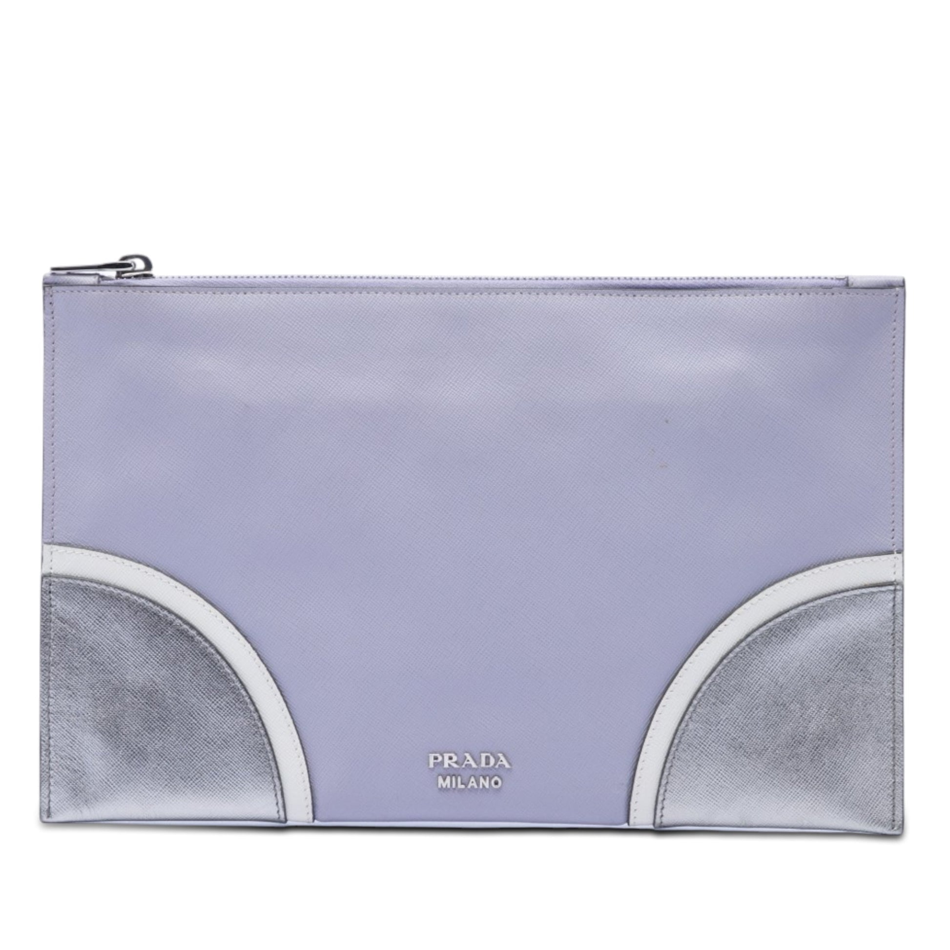 Prada Tricolor Saffiano Clutch