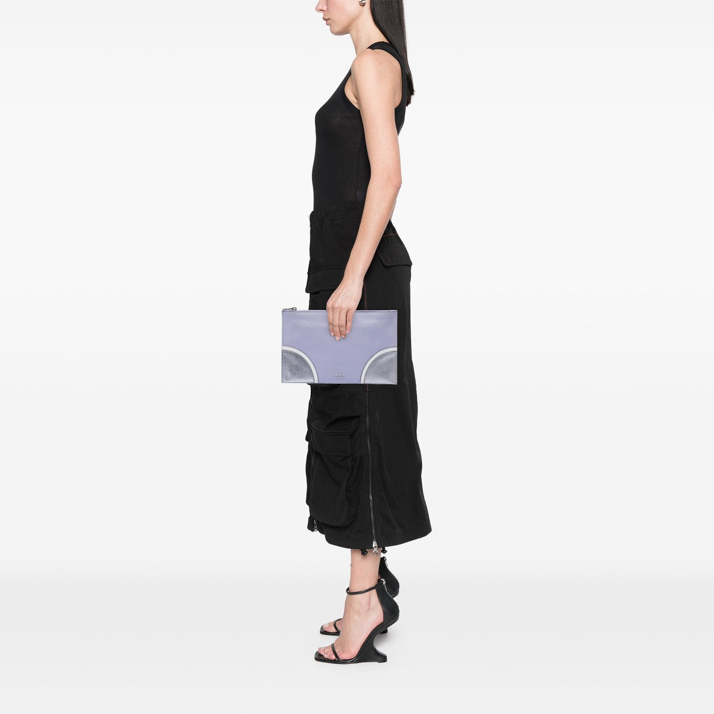 Prada Tricolor Saffiano Clutch