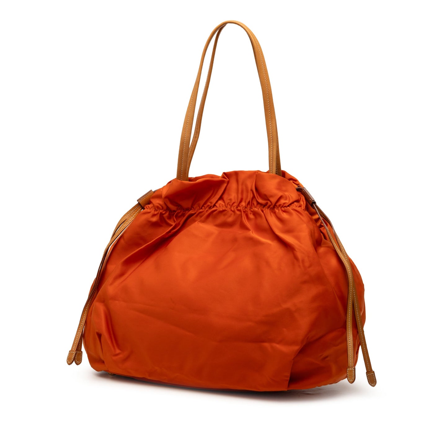Prada Tessuto Logo Drawstring Tote