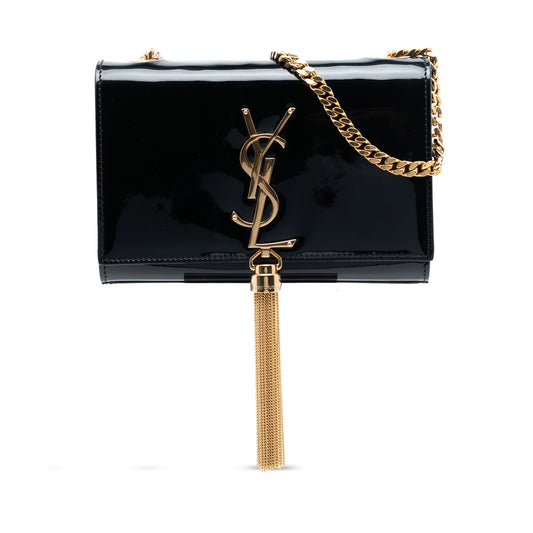Saint Laurent Small Patent Monogram Kate Tassel Crossbody