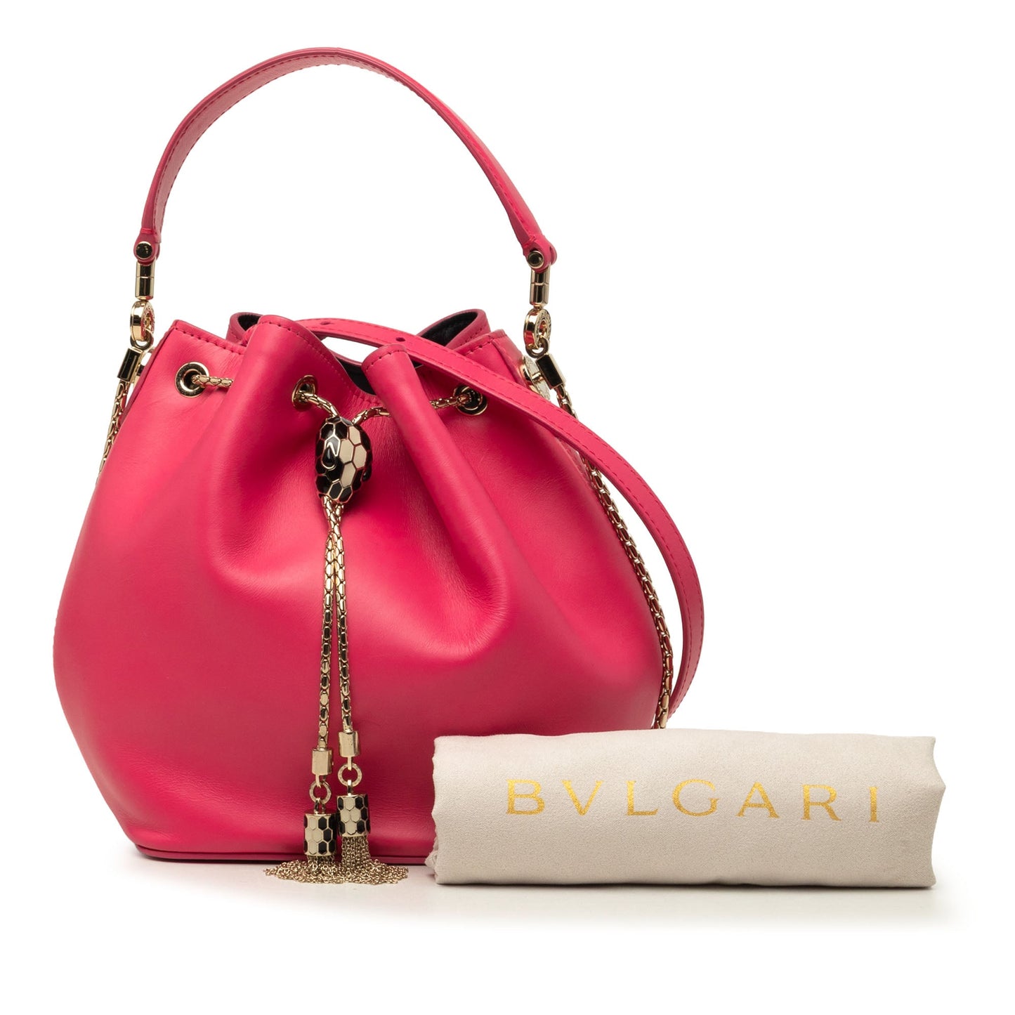 Bvlgari Leather Serpenti Forever Bucket Bag