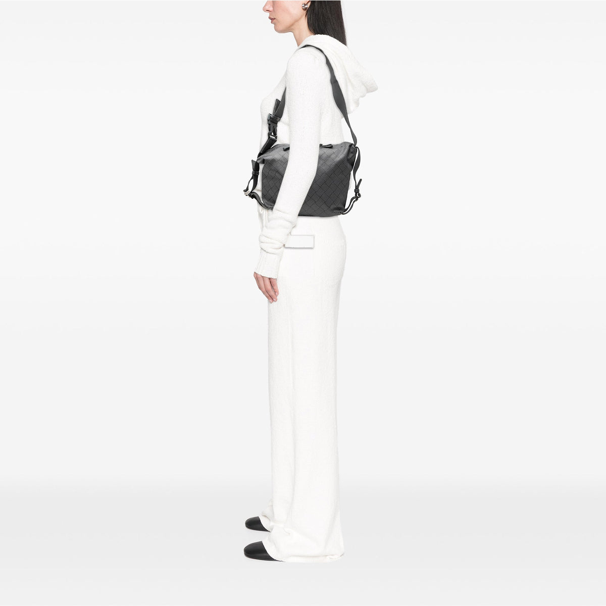 Bottega Veneta Nylon Intrecciato Trekking Shoulder Bag