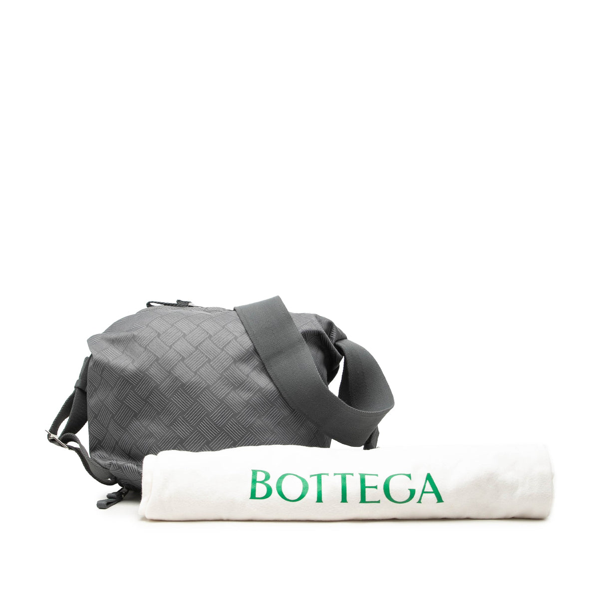 Bottega Veneta Nylon Intrecciato Trekking Shoulder Bag