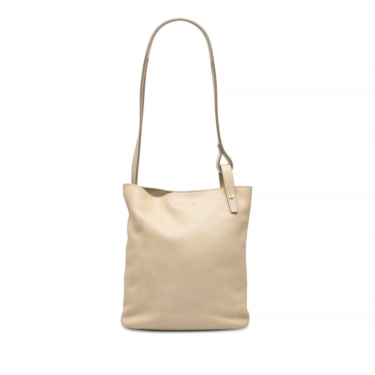 LOEWE Calf Leather Tote — Beige