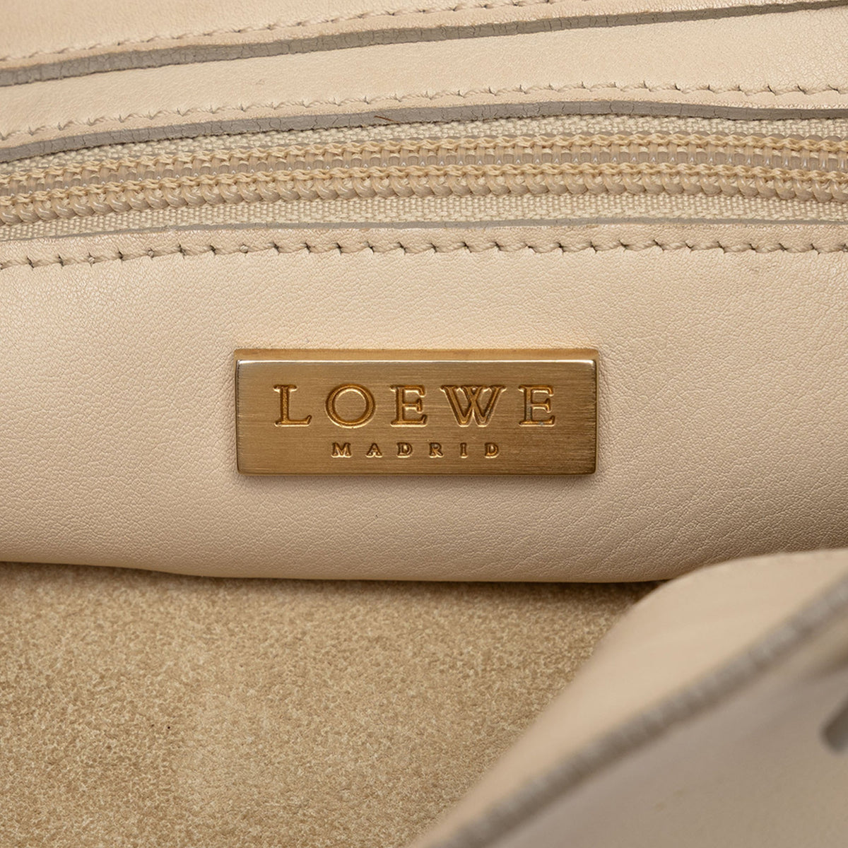 LOEWE Calf Leather Tote — Beige