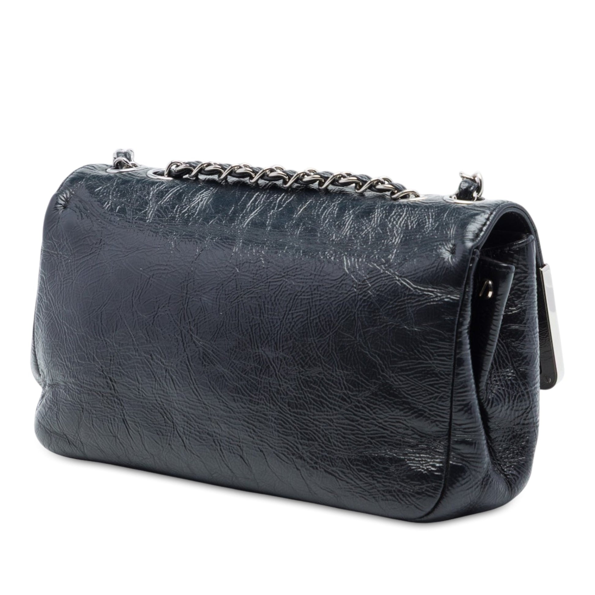 Chanel Small Crinkled Patent Frame Single Flap
