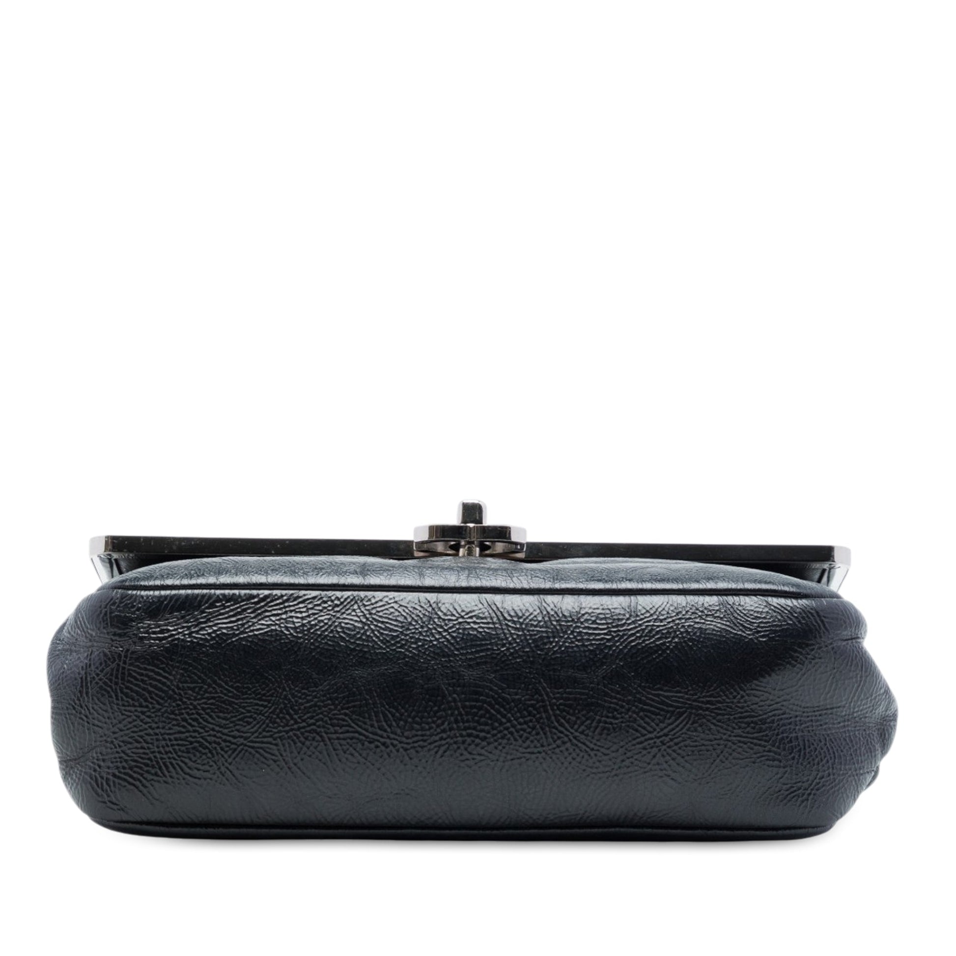 Chanel Small Crinkled Patent Frame Single Flap