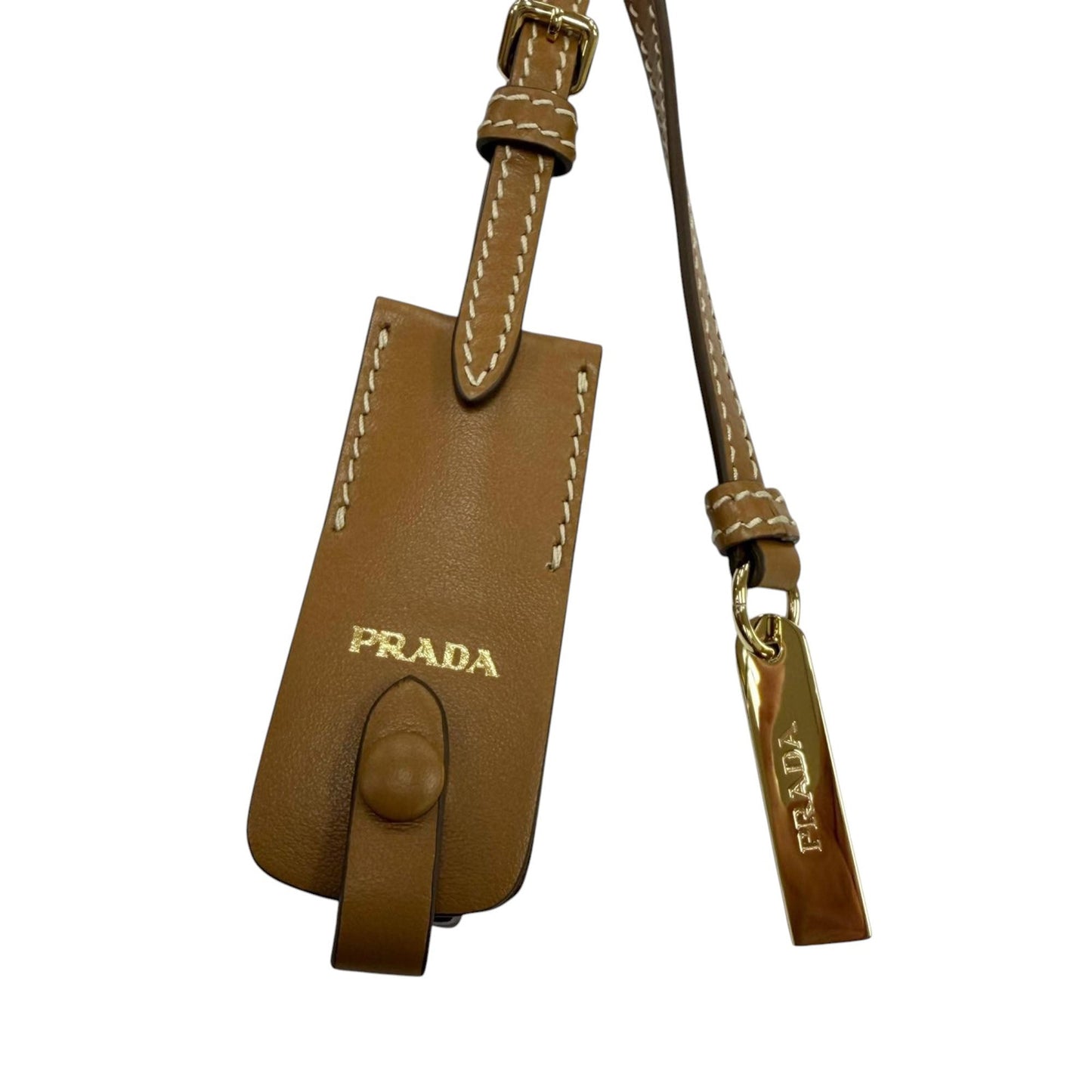 Prada Mini Raffia Effect Crochet Bucket Bag