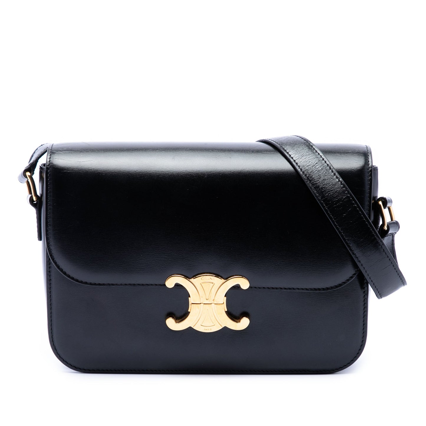 Celine Classique Shiny Calfskin Triomphe Crossbody